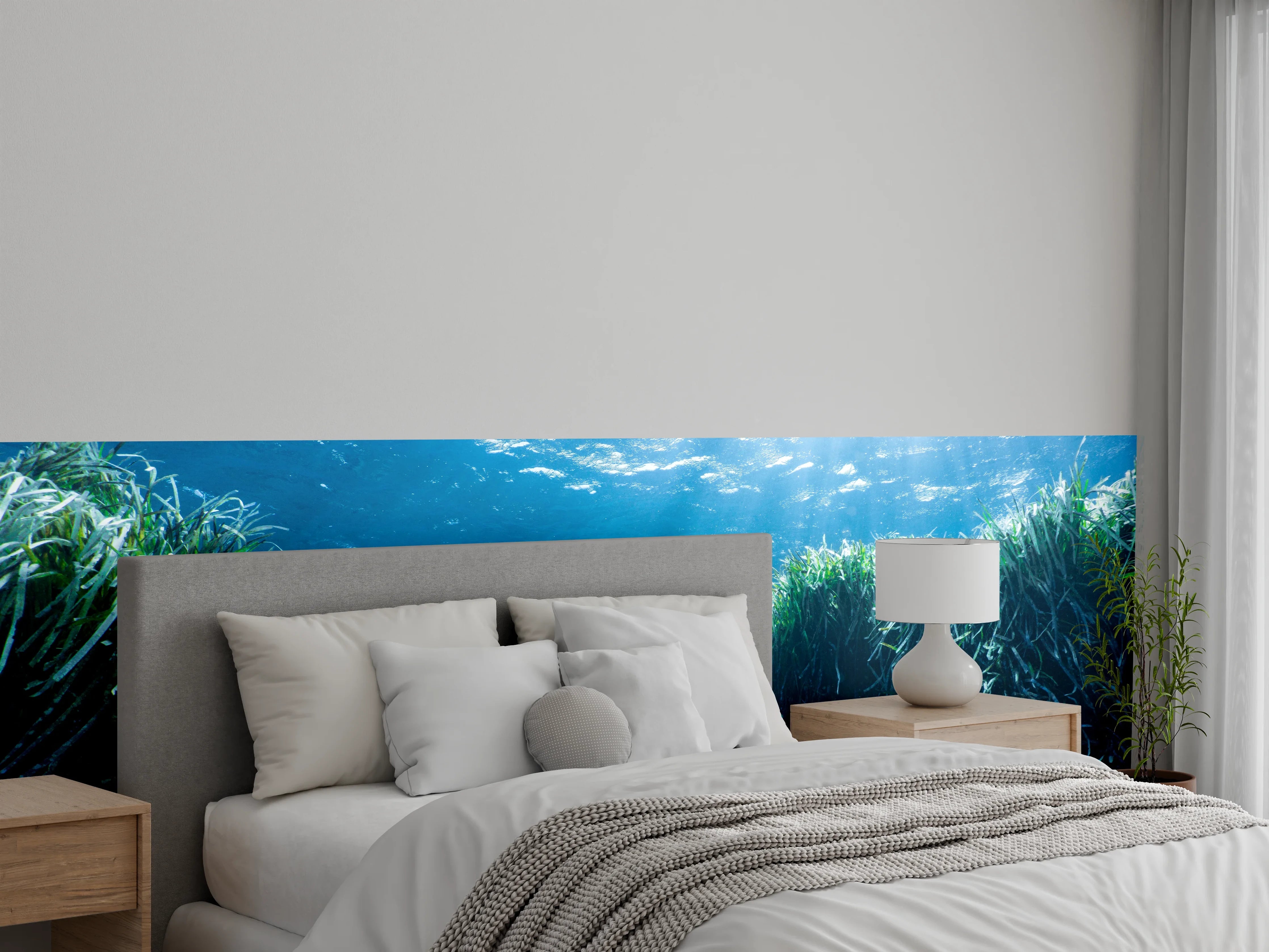 Wandverkleidung Schlafzimmer - Unterwasserwelt Seegras Ozean Harmonie