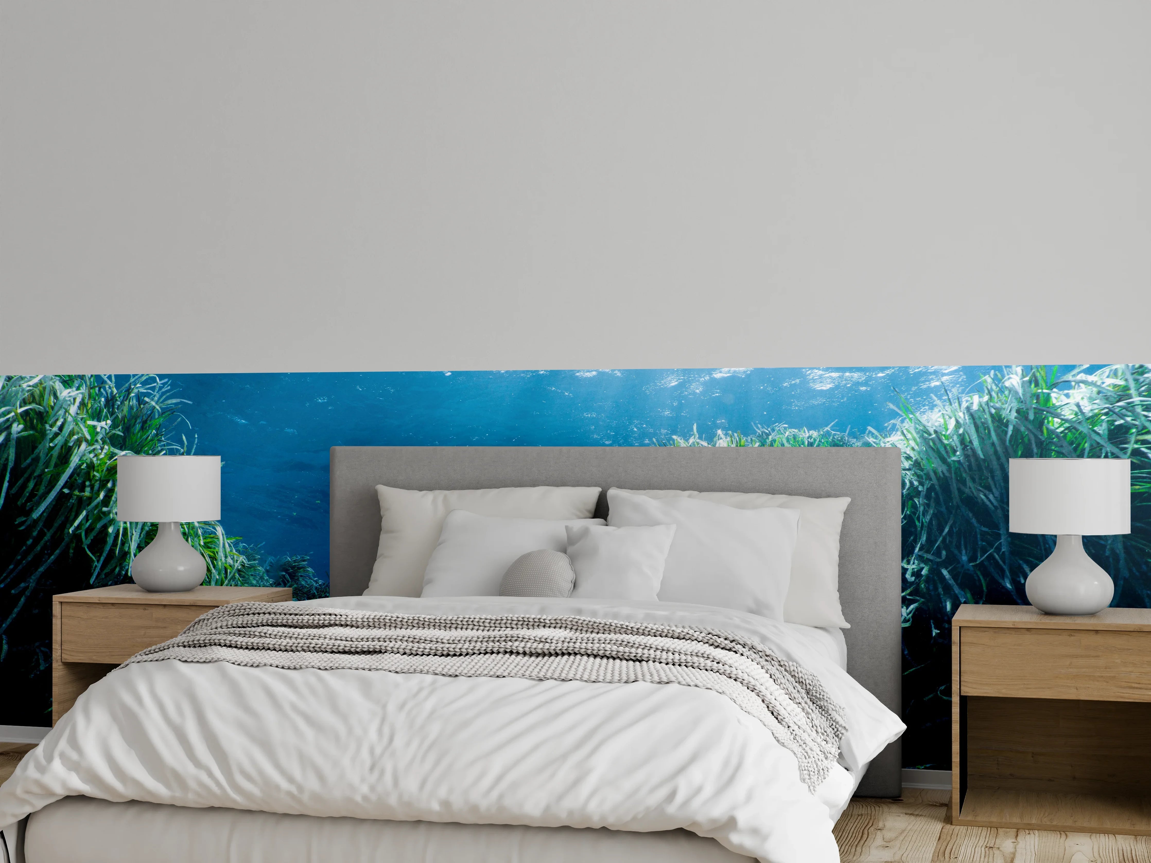 Wandverkleidung Schlafzimmer - Unterwasserwelt Seegras Ozean Harmonie