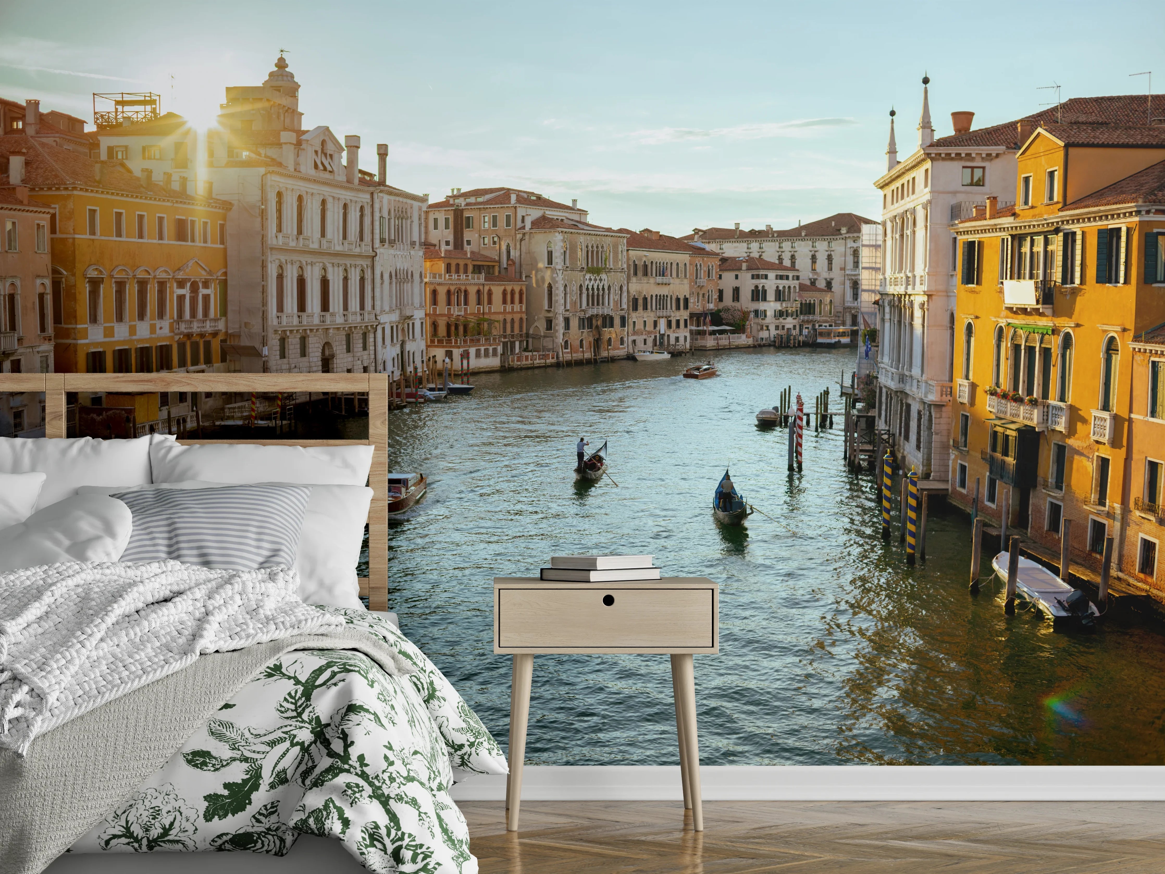 Wandverkleidung Schlafzimmer - Venedig Kanäle bei Sonnenuntergang