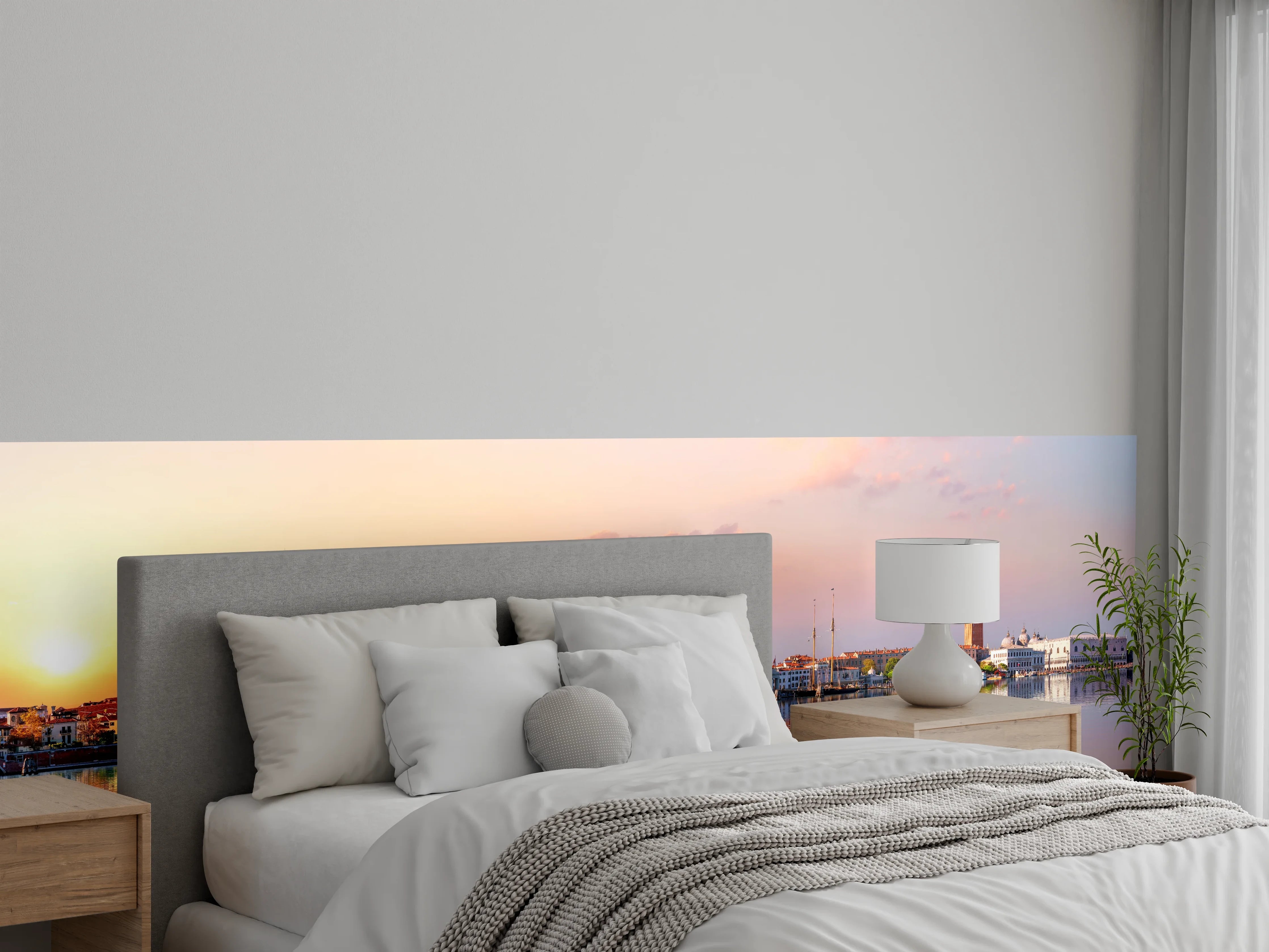 Wandverkleidung Schlafzimmer - Venedig-Panorama bei Sonnenuntergang