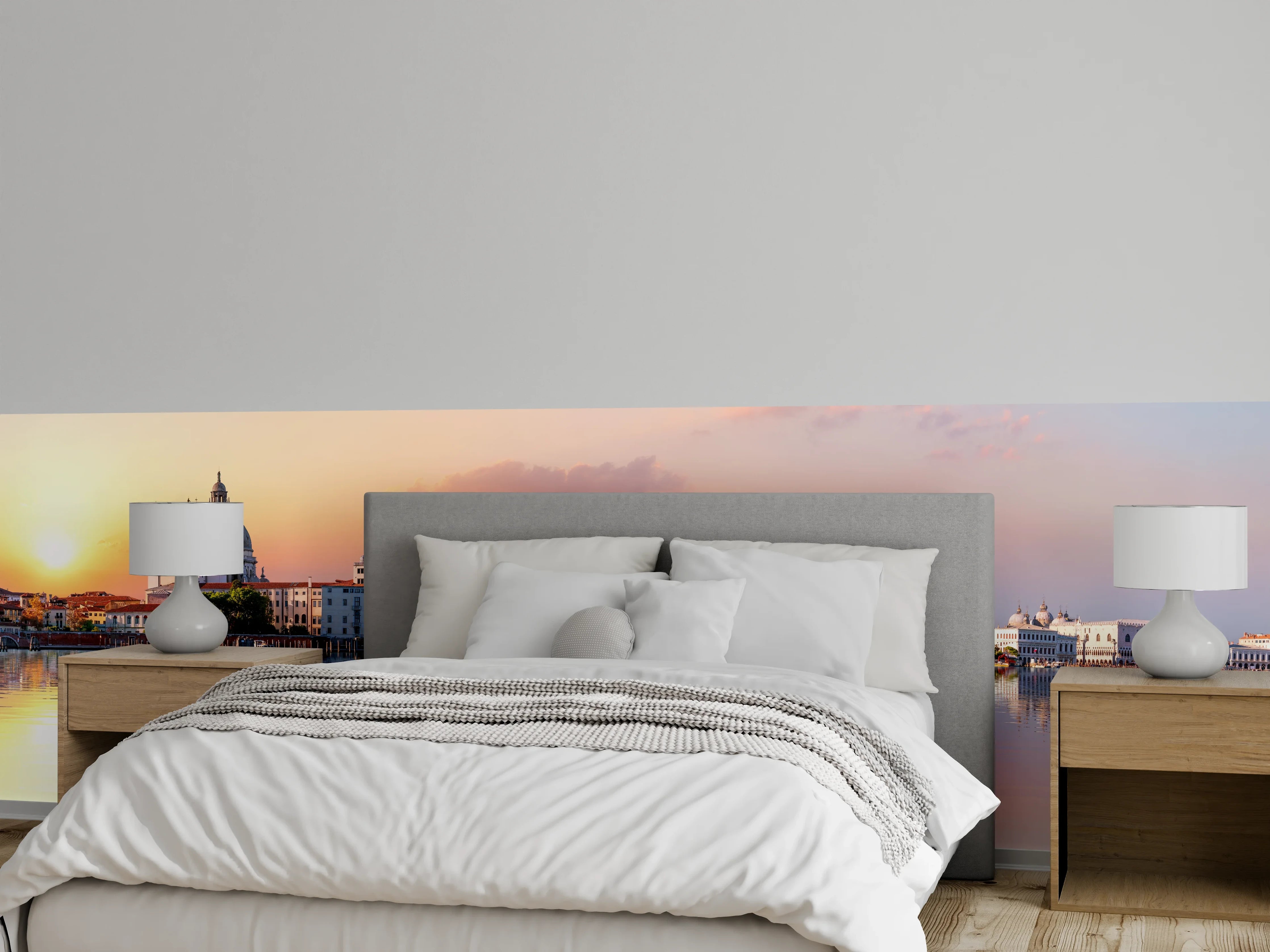 Wandverkleidung Schlafzimmer - Venedig-Panorama bei Sonnenuntergang