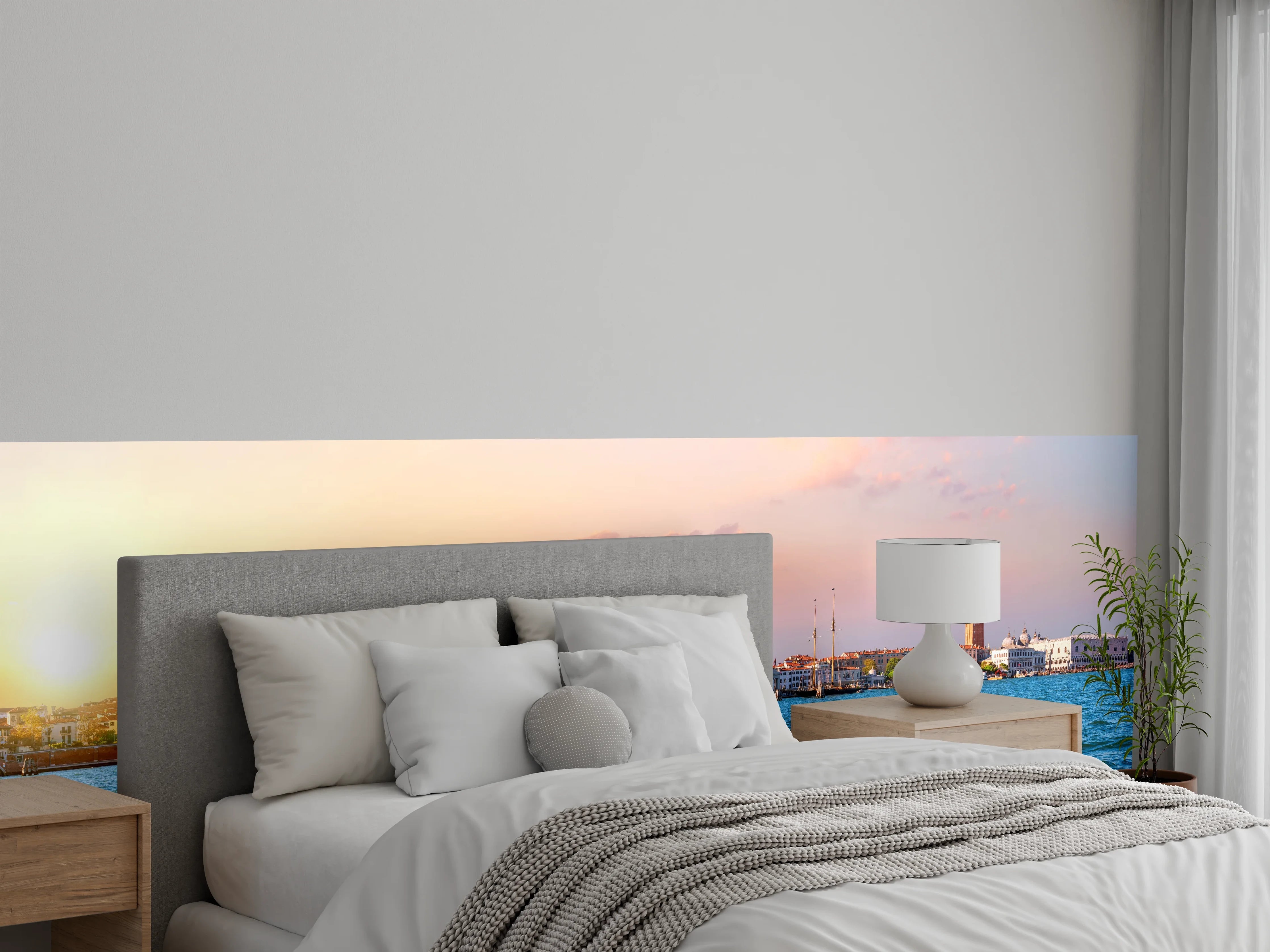 Wandverkleidung Schlafzimmer - Venedig Skyline bei Sonnenuntergang