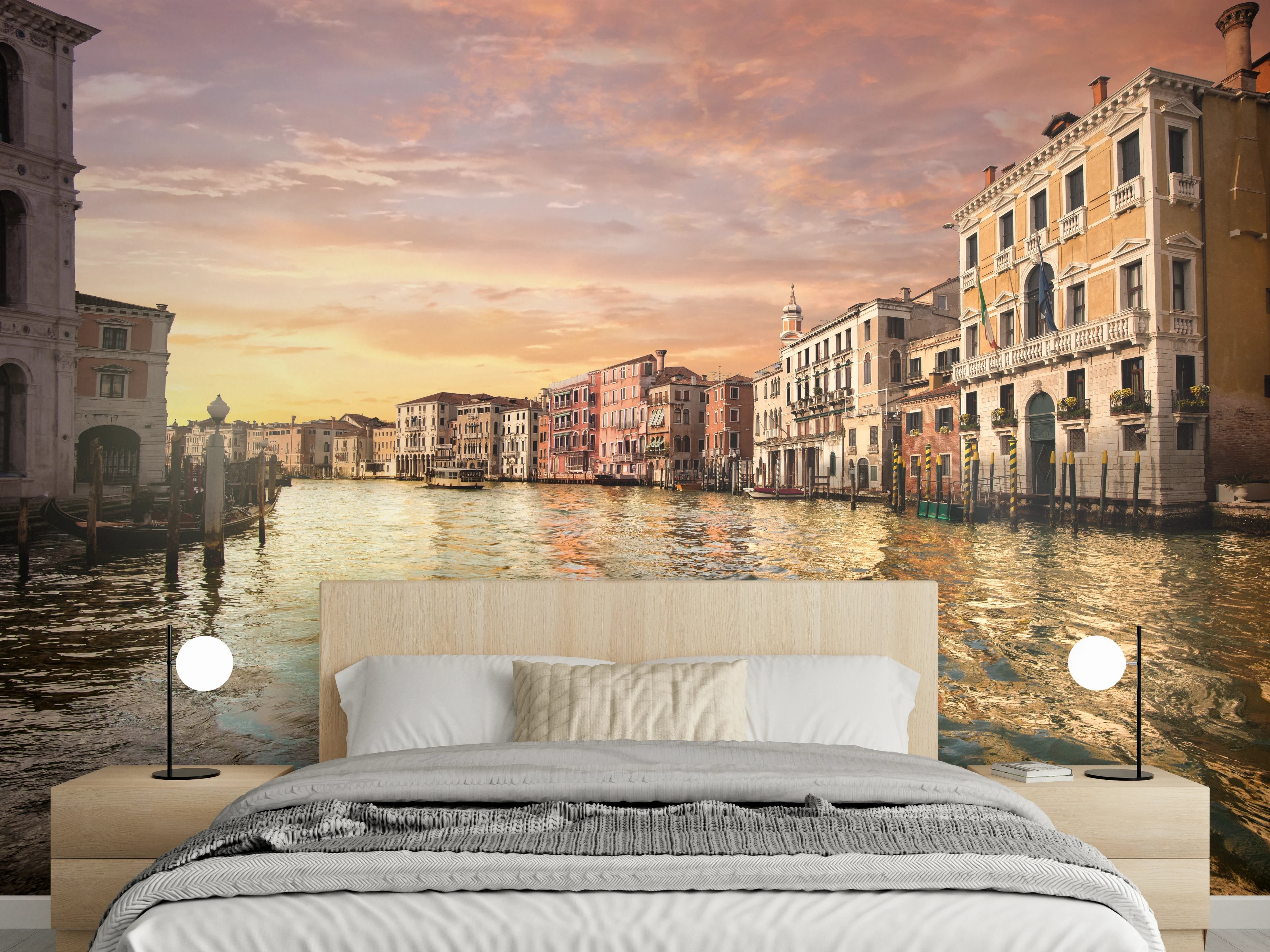Wandverkleidung Schlafzimmer - Venedig am Canal Grande Sonnenuntergang