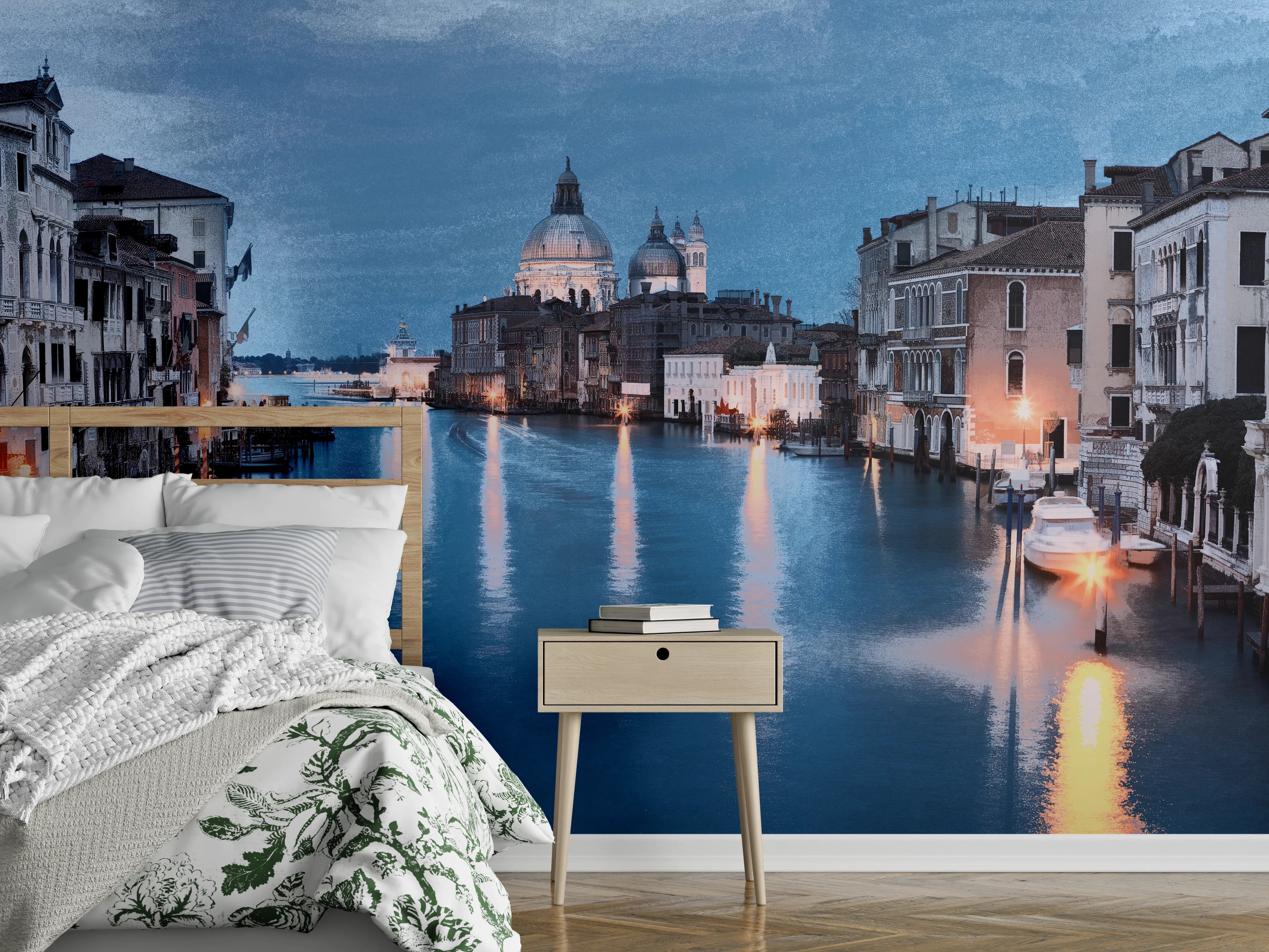 Wandverkleidung Schlafzimmer - Venedig bei Abenddämmerung Panorama