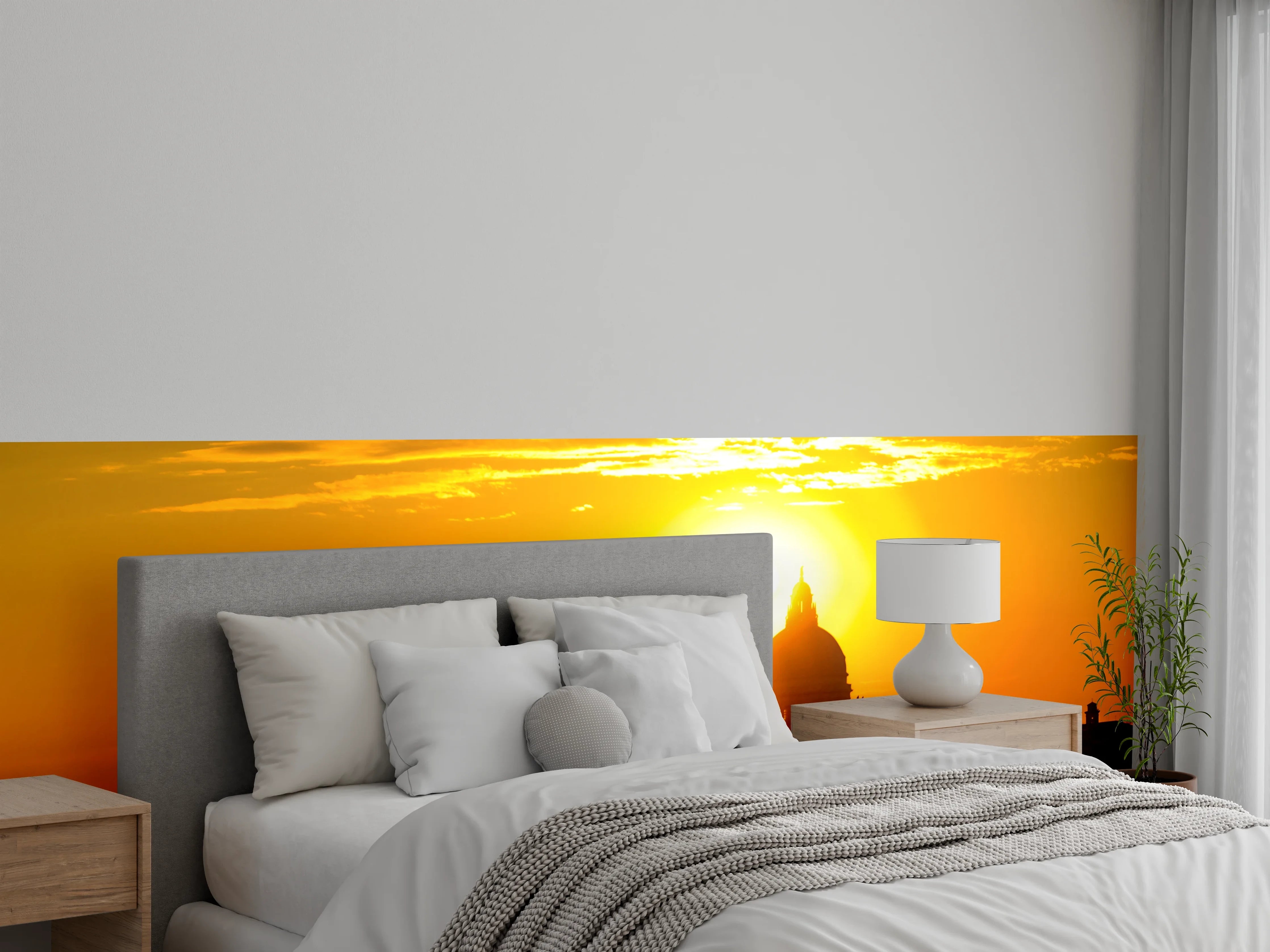 Wandverkleidung Schlafzimmer - Venedig: Sonnenuntergang über Basilika