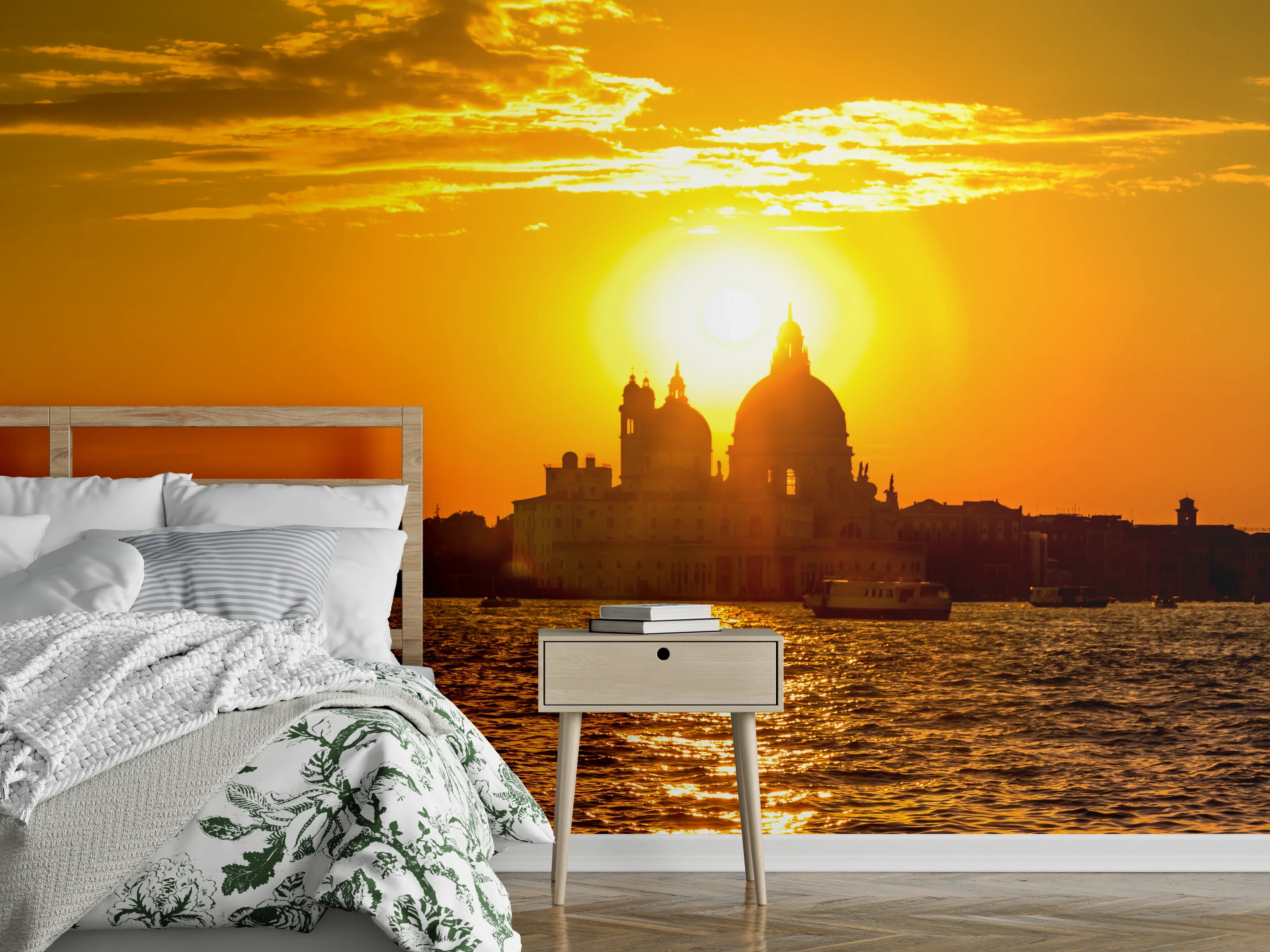 Wandverkleidung Schlafzimmer - Venedig: Sonnenuntergang über Basilika