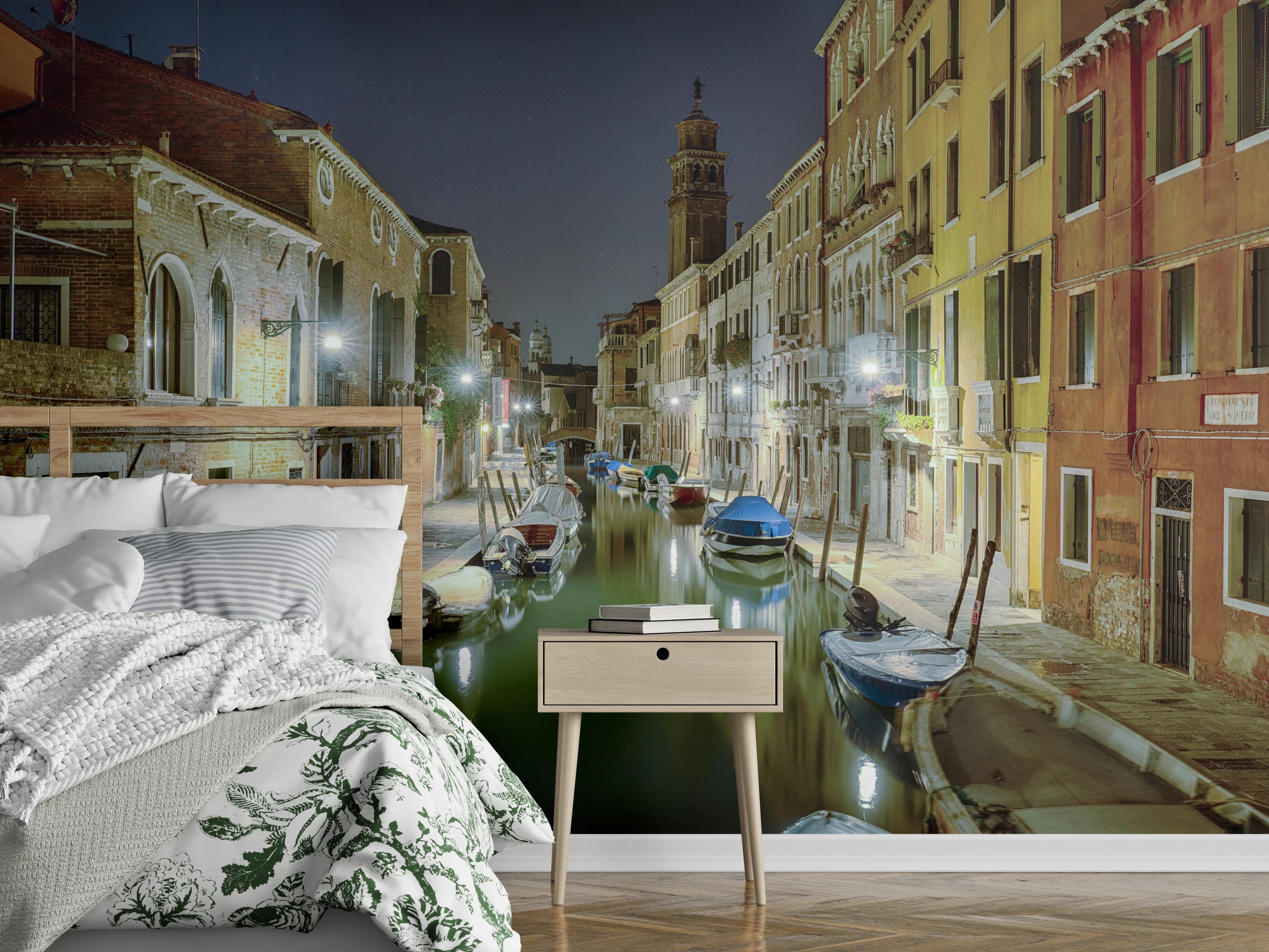 Wandverkleidung Schlafzimmer - Venezia bei Nacht