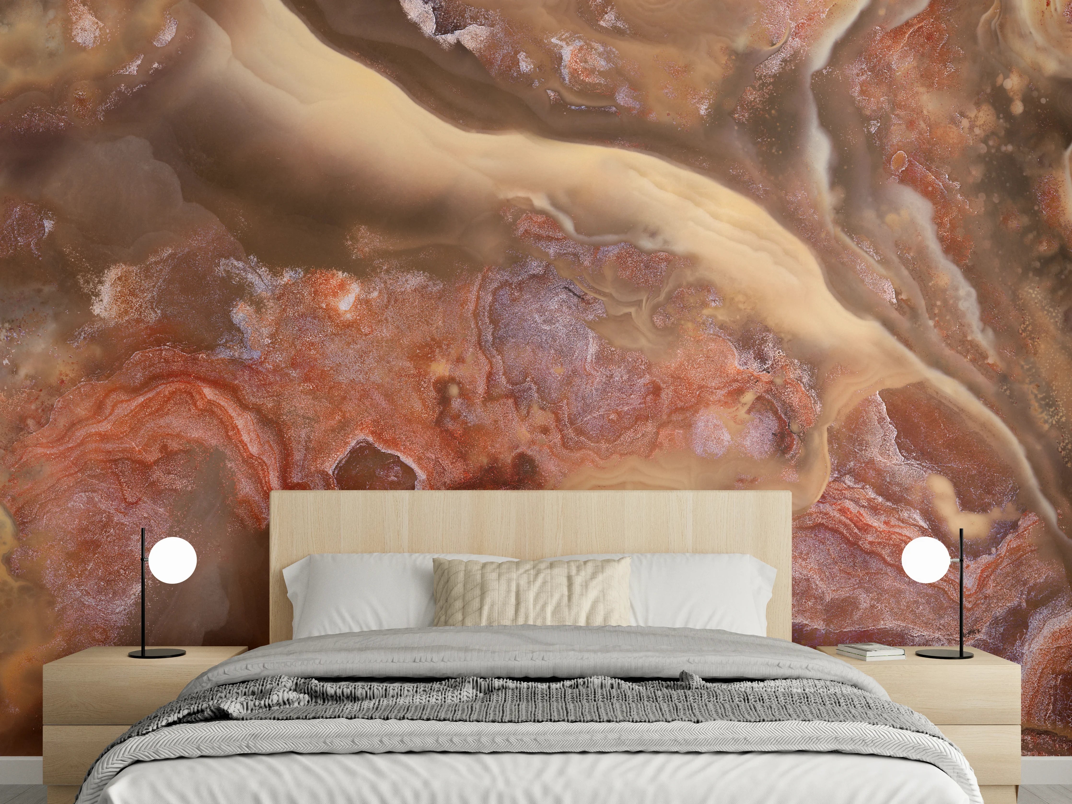 Wandverkleidung Schlafzimmer - Verborgene Grautöne in Weiß