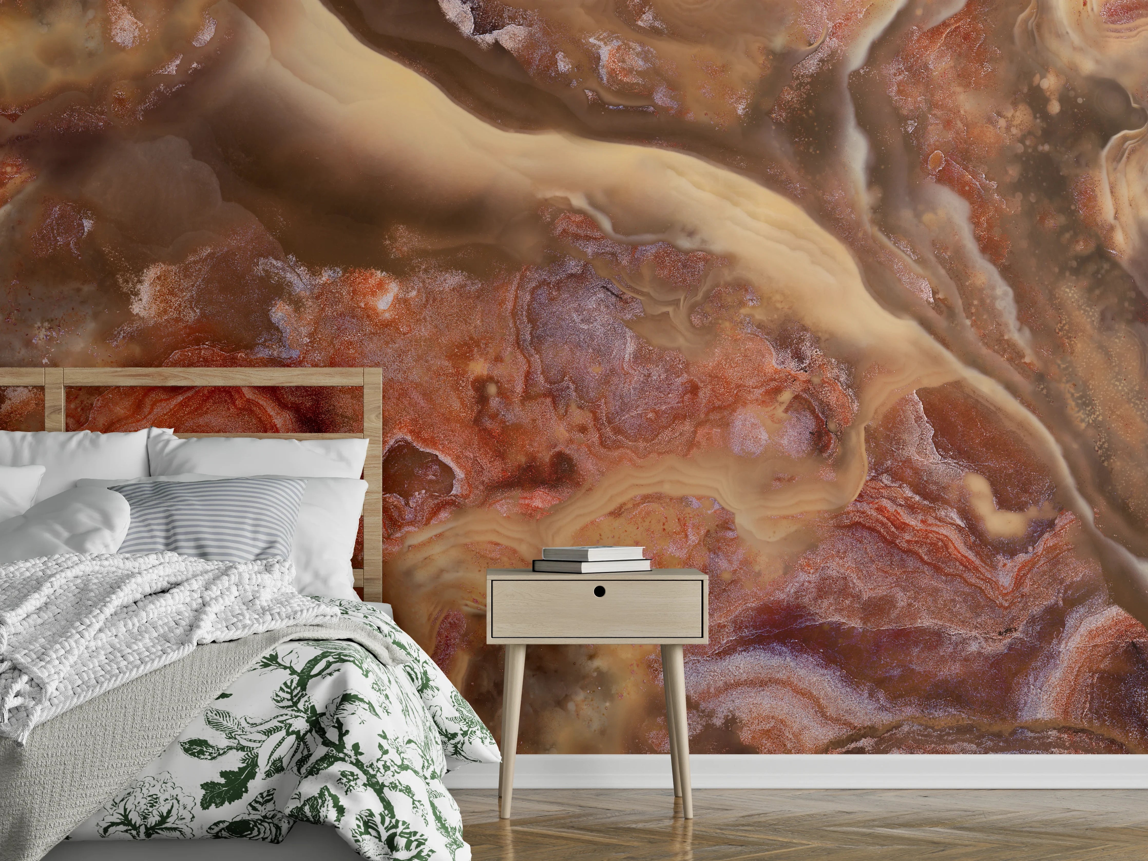 Wandverkleidung Schlafzimmer - Verborgene Grautöne in Weiß