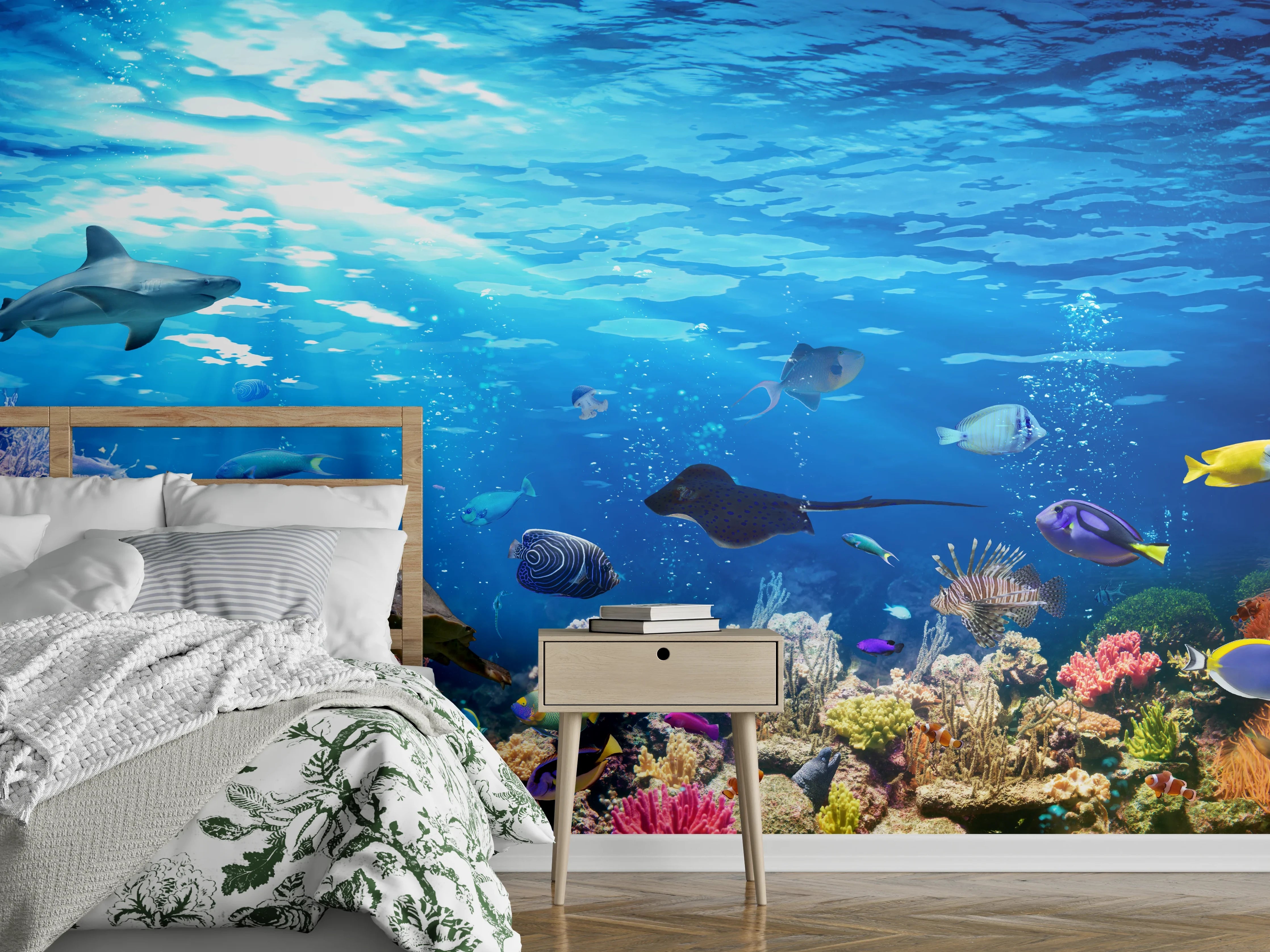 Wandverkleidung Schlafzimmer - Vielfältige Unterwasserwelt