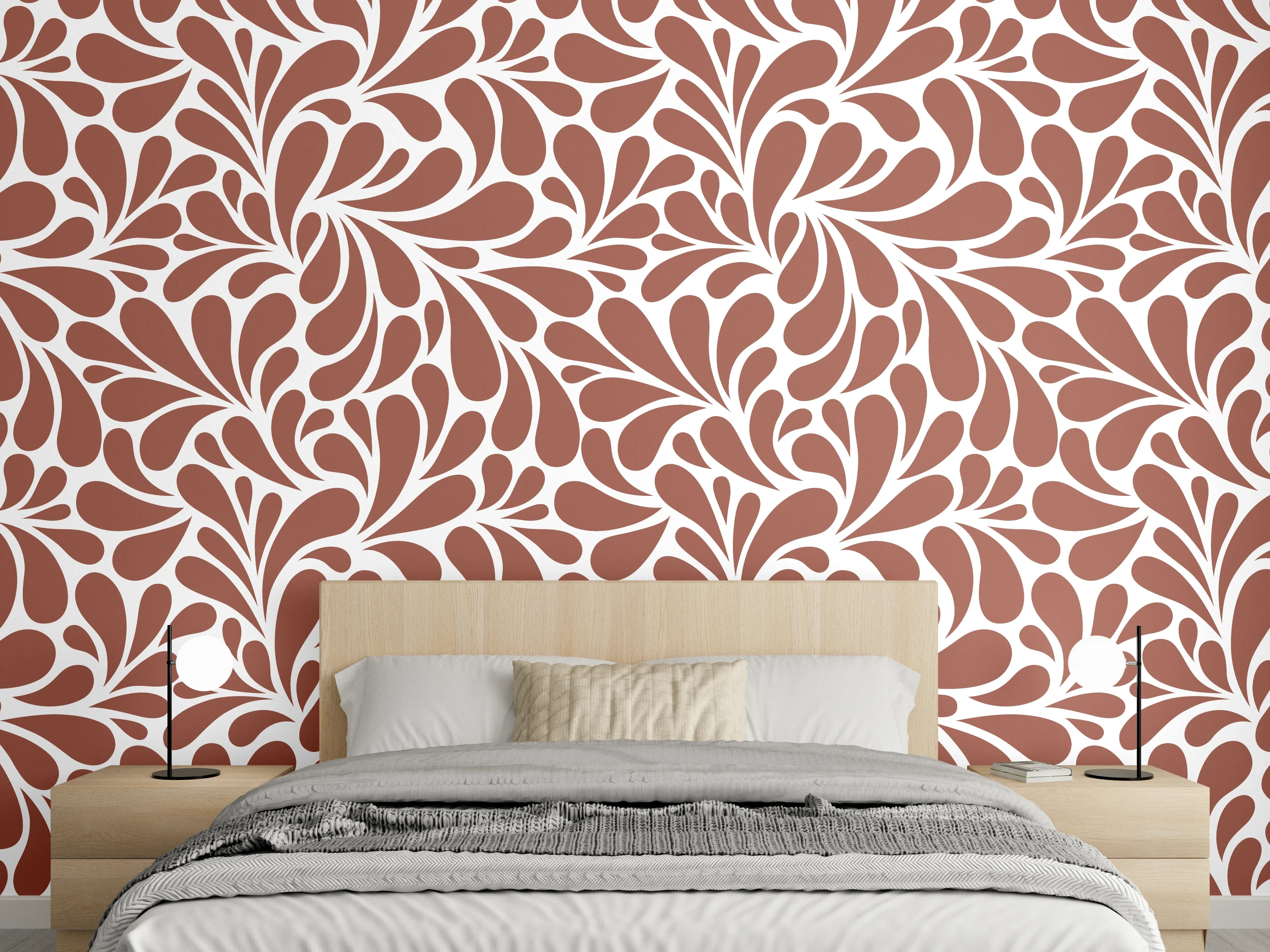 Wandverkleidung Schlafzimmer - Vintage Ornament Muster Wanddekor