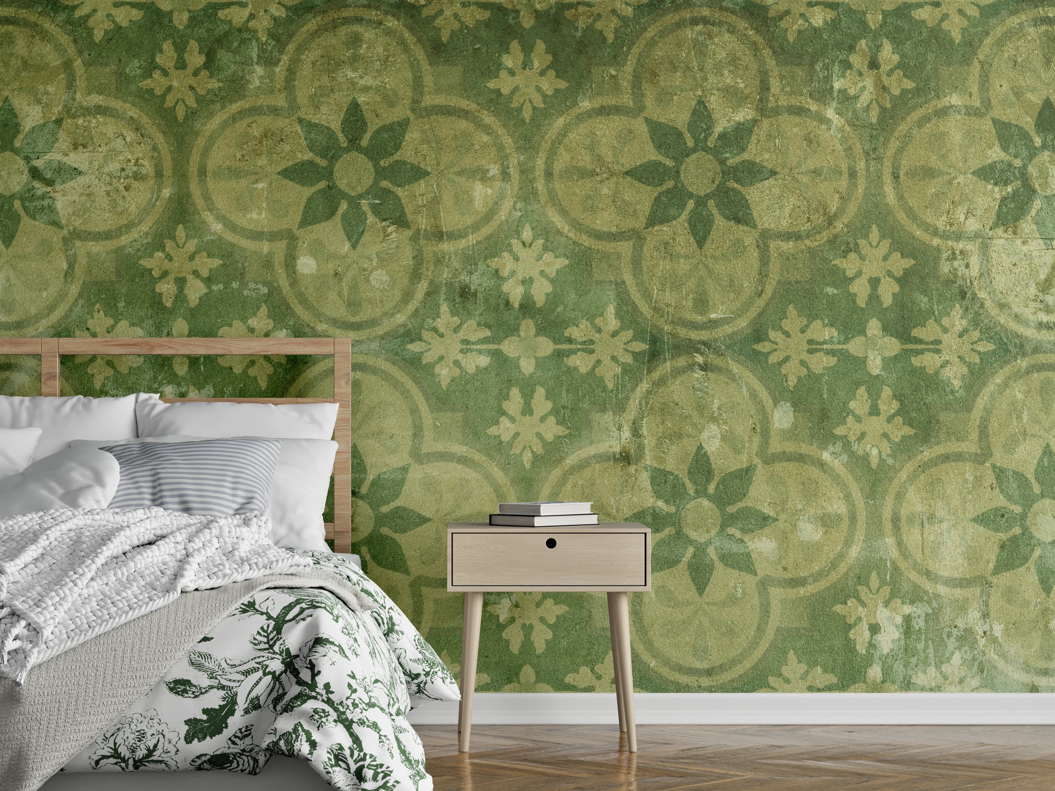 Wandverkleidung Schlafzimmer - Vintage Retro Mosaikfliesen
