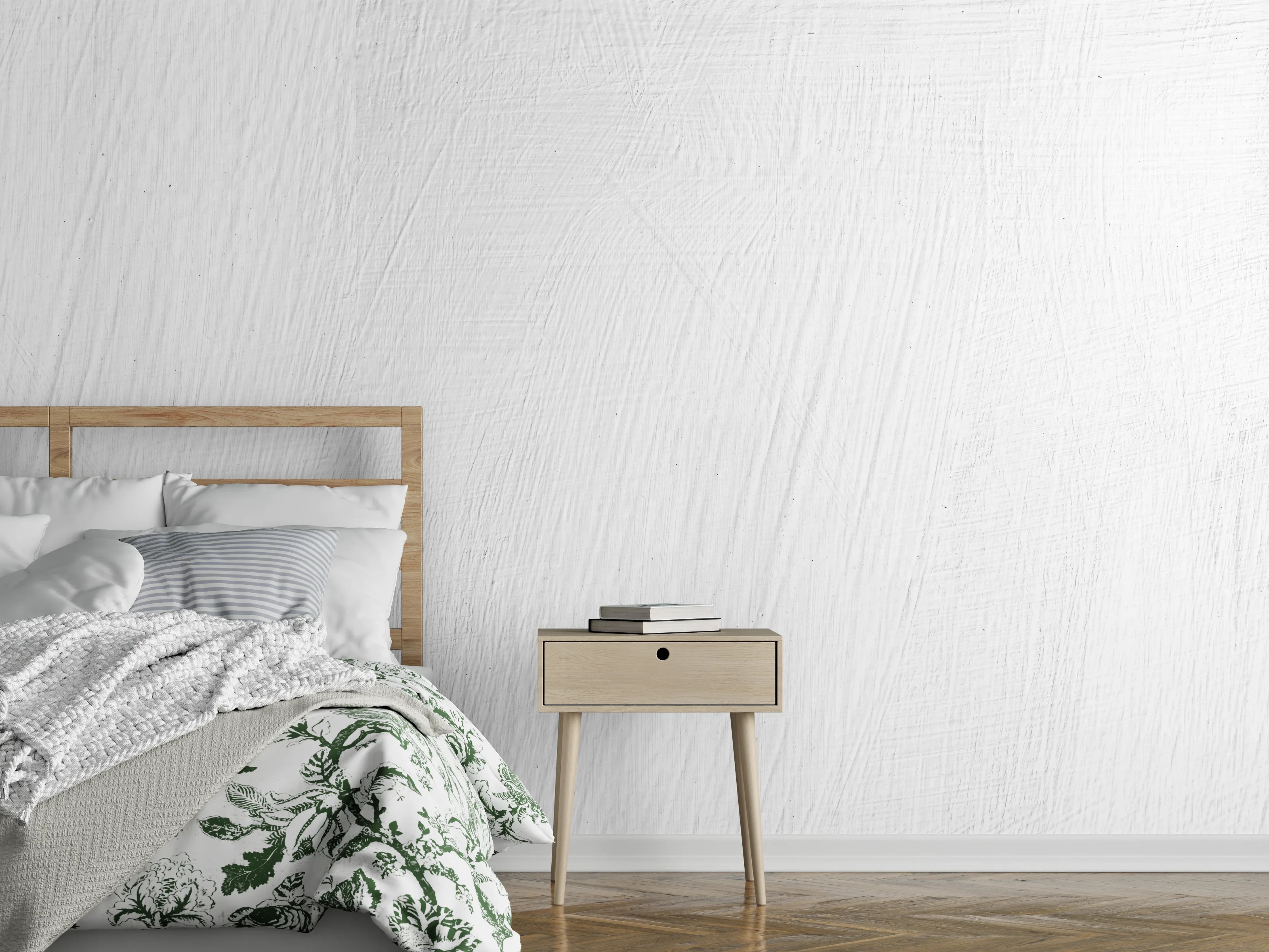 Wandverkleidung Schlafzimmer - Vintage weiß raue Oberfläche