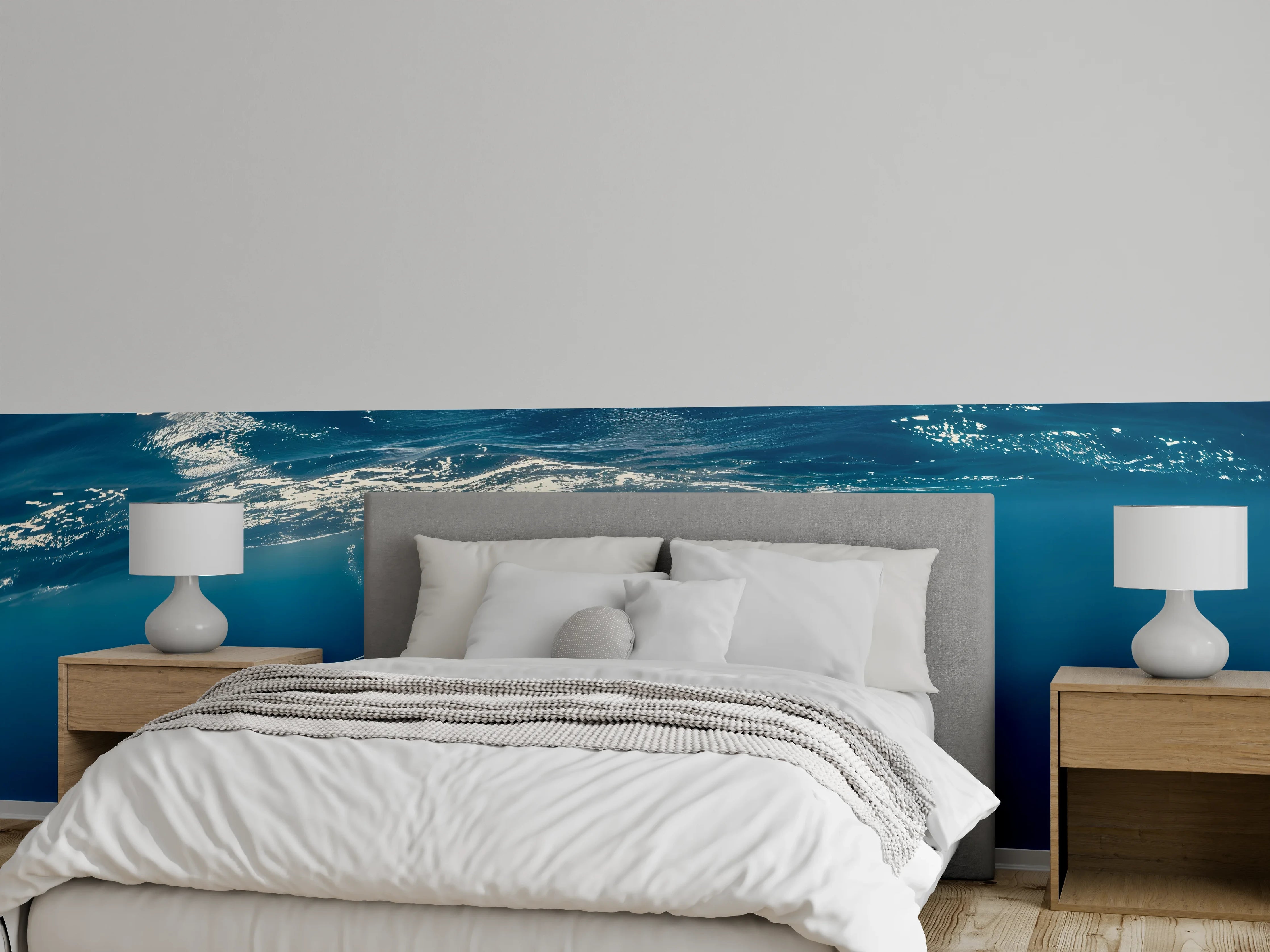 Wandverkleidung Schlafzimmer - Wal im blauen Ozean