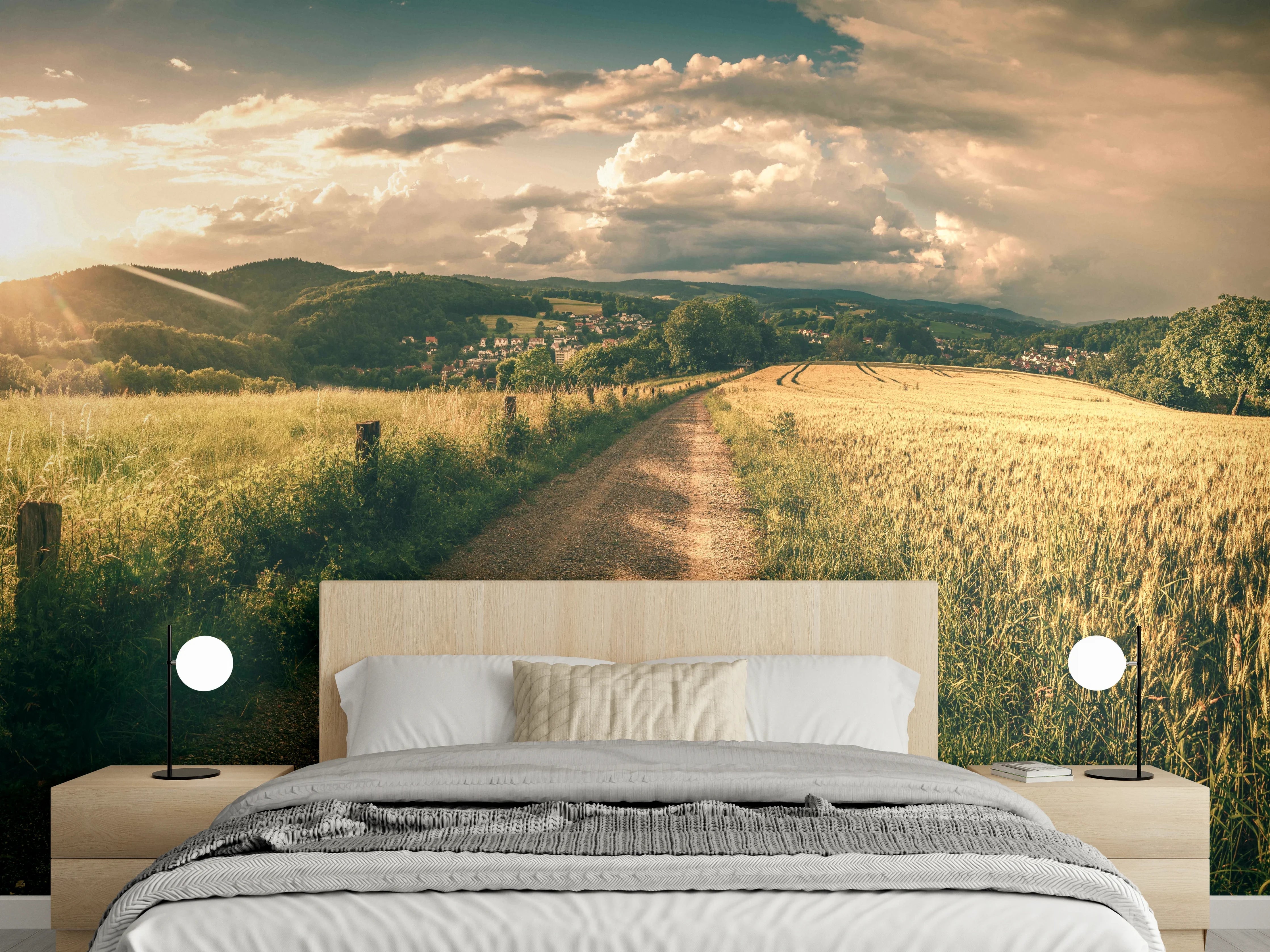 Wandverkleidung Schlafzimmer - Wanderpfad