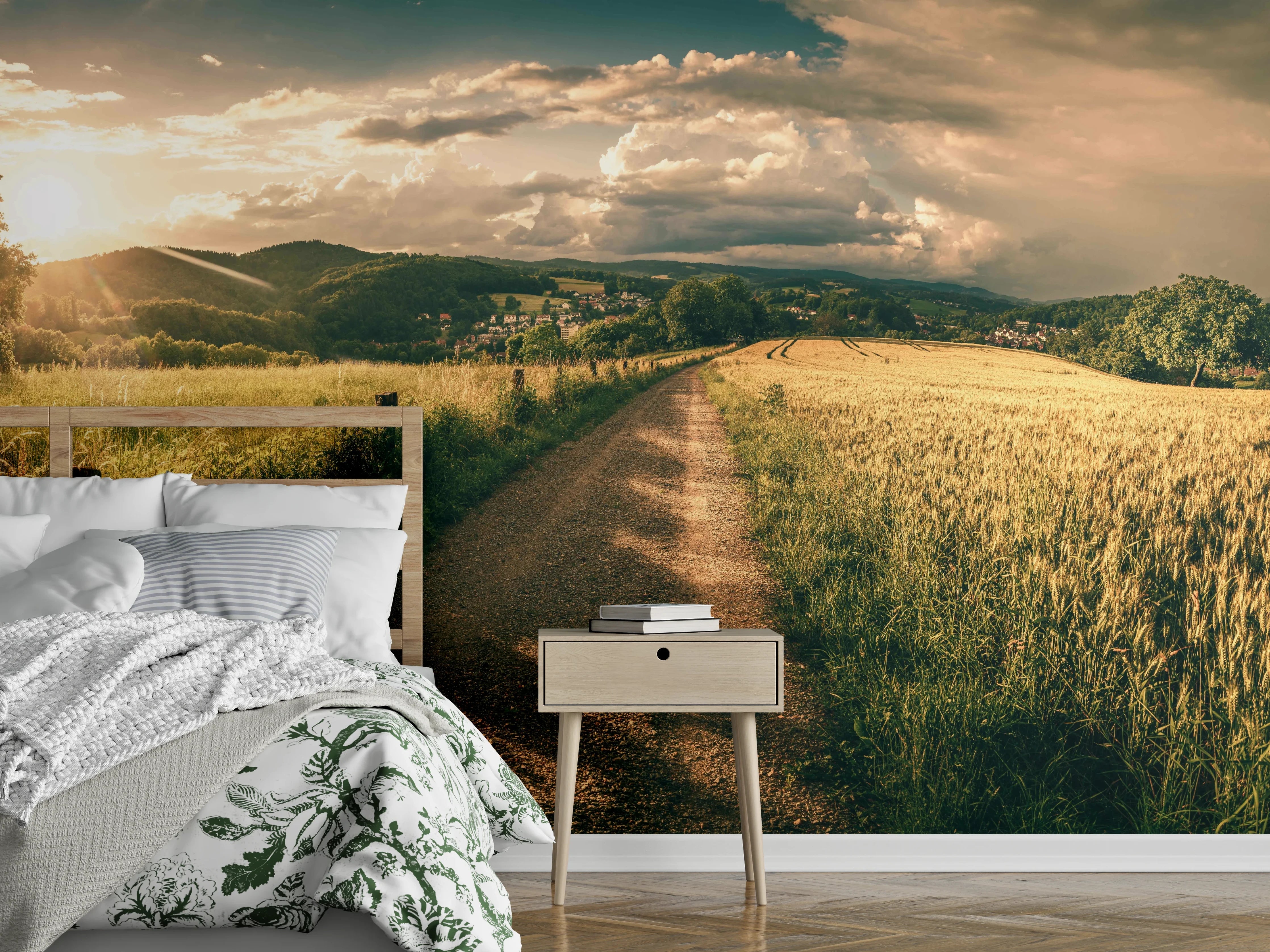 Wandverkleidung Schlafzimmer - Wanderpfad