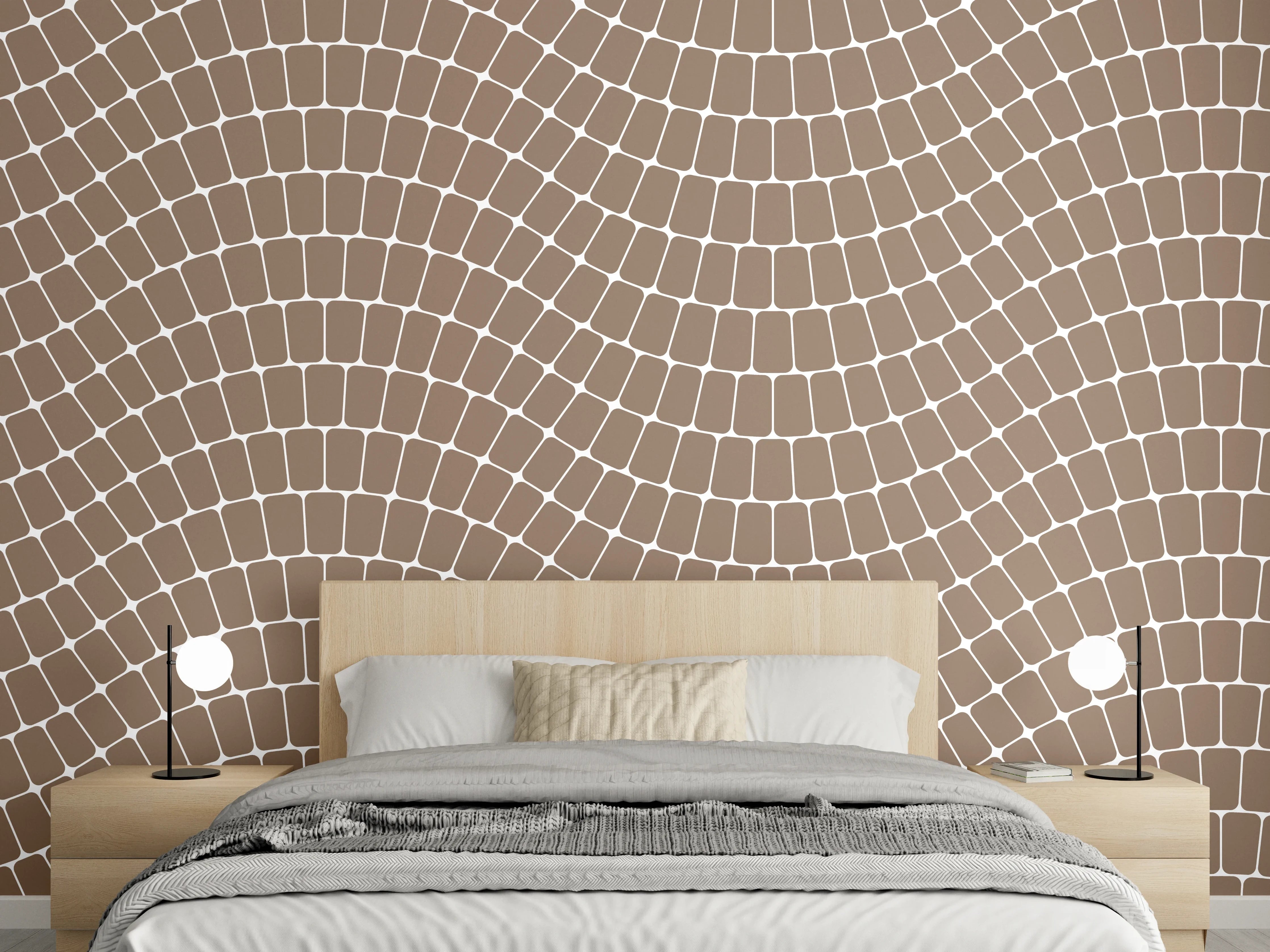Wandverkleidung Schlafzimmer - Wandgestaltung mit elegantem Mosaikmuster
