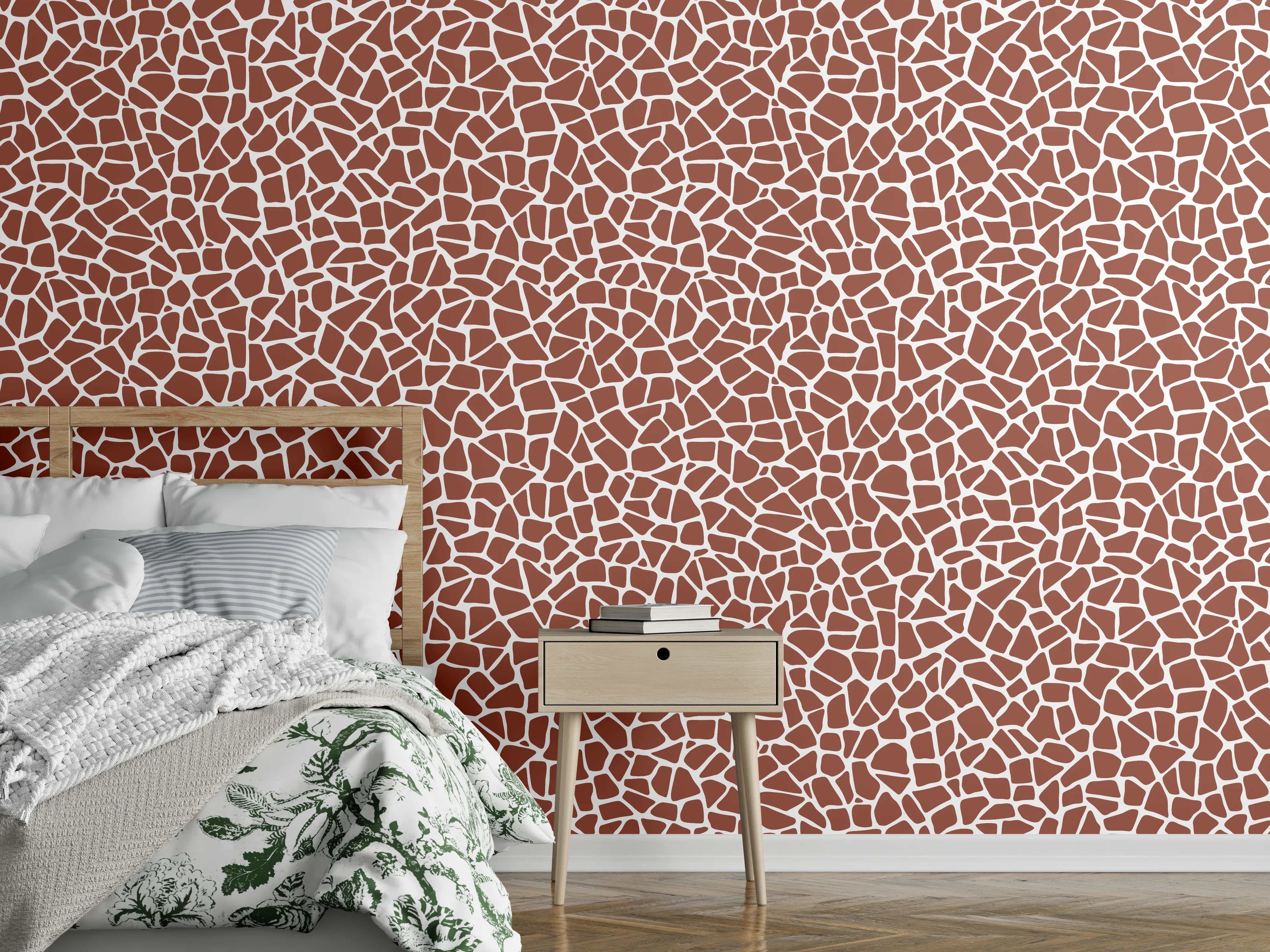 Wandverkleidung Schlafzimmer - Warme Sandstein-Textur mit feinen Linien