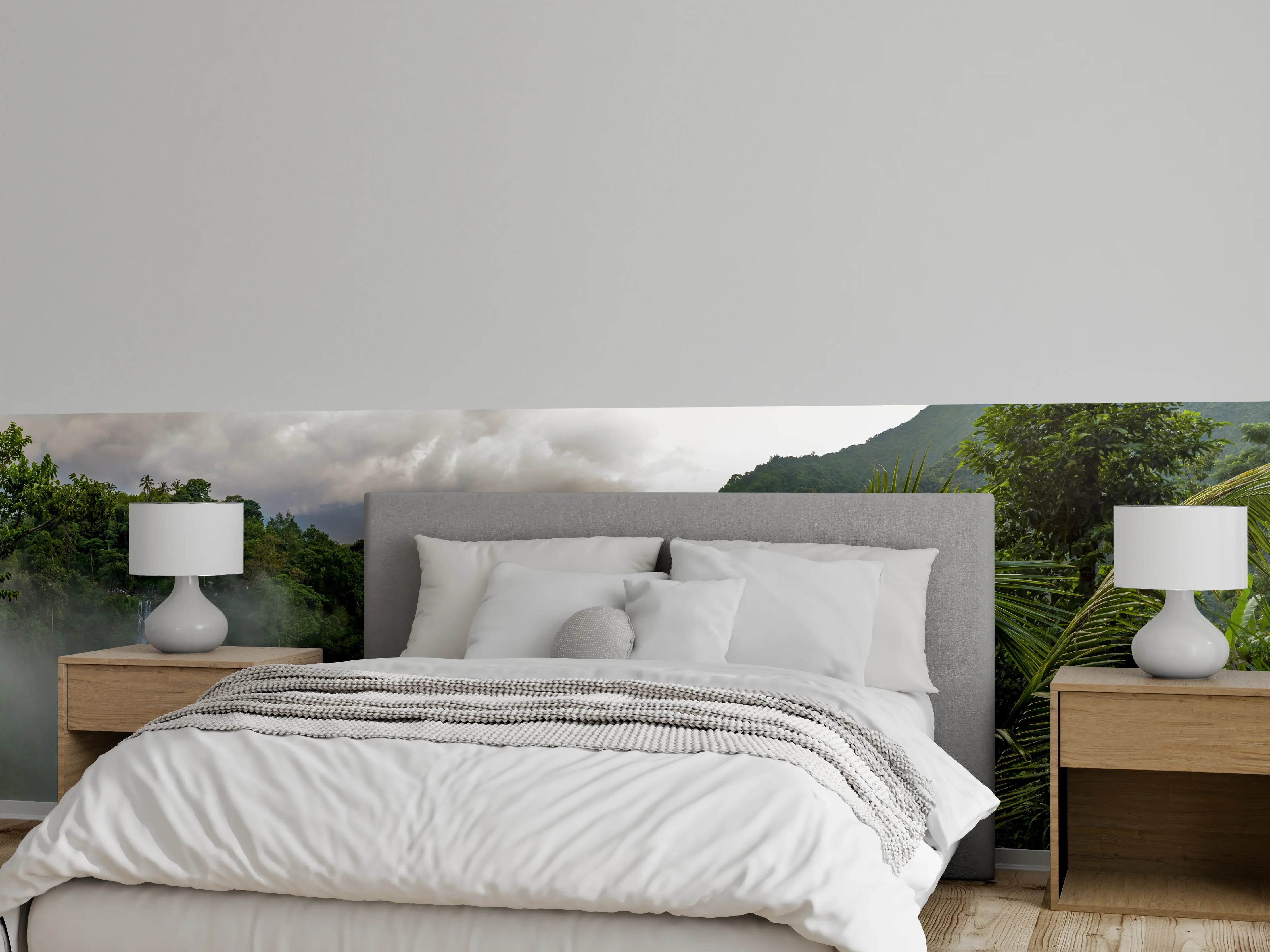 Wandverkleidung Schlafzimmer - Wasserfälle im Regenwald 2