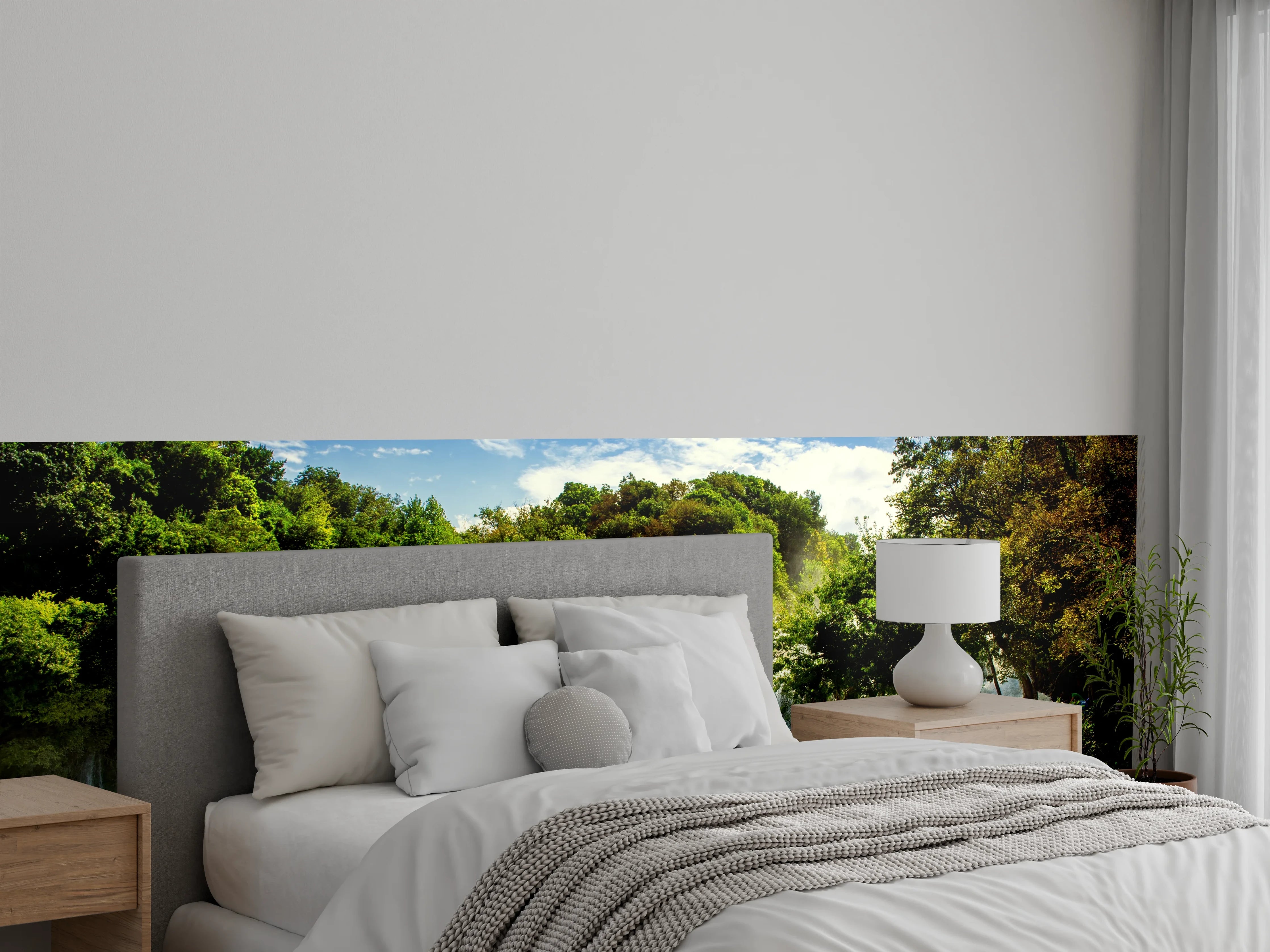 Wandverkleidung Schlafzimmer - Wasserfall Naturidylle Poster