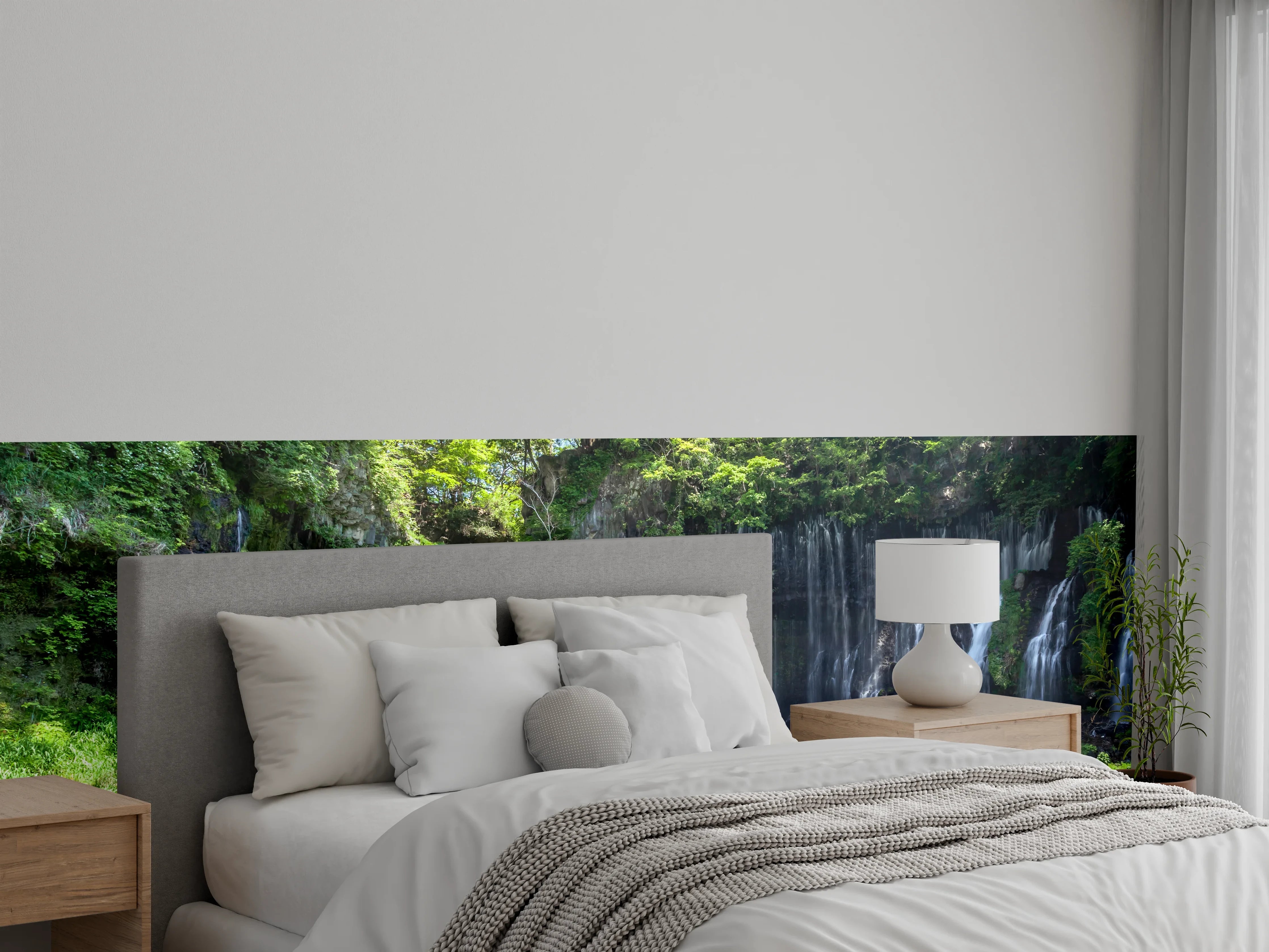 Wandverkleidung Schlafzimmer - Wasserfall Oase Naturfotografie