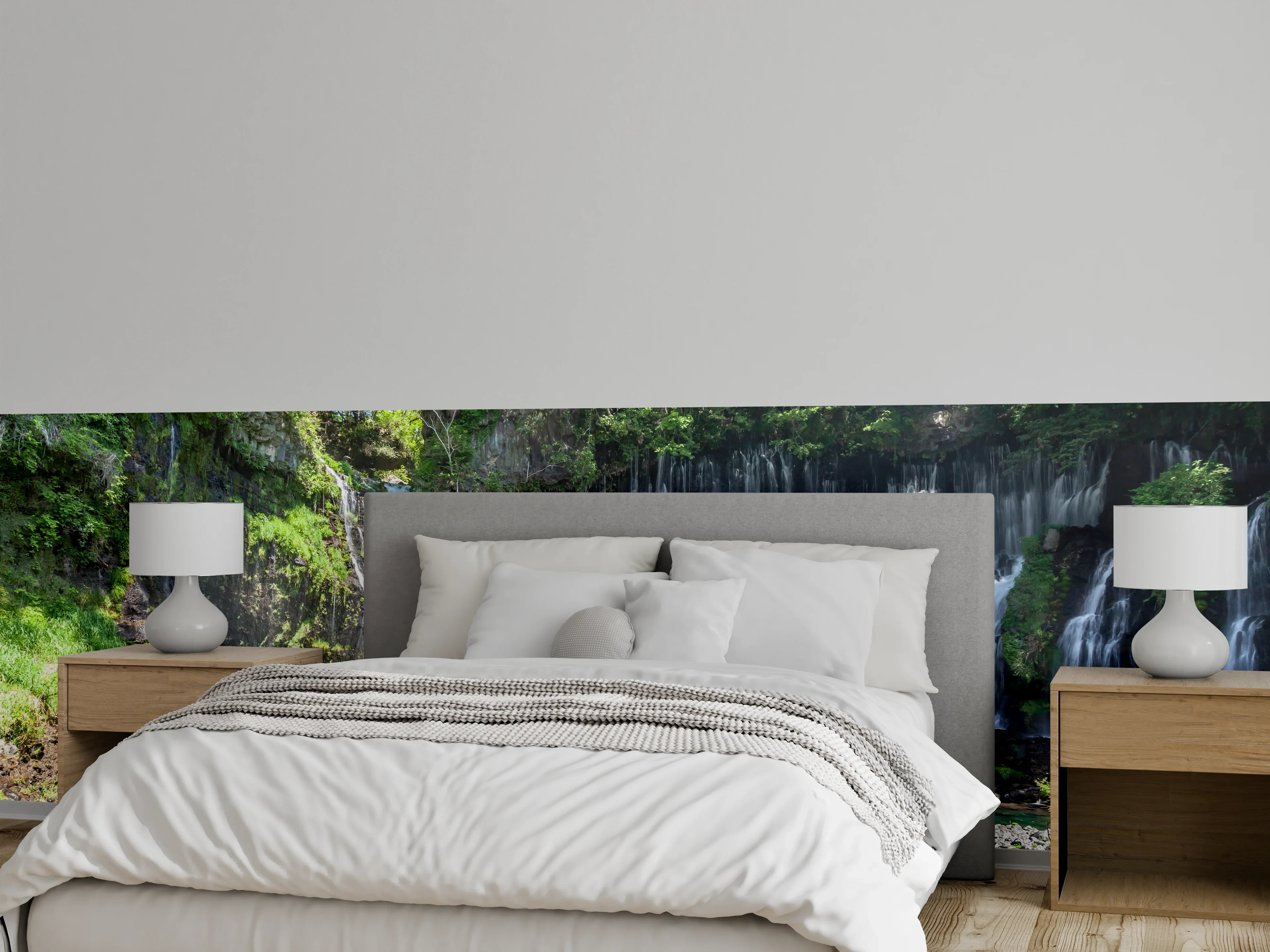 Wandverkleidung Schlafzimmer - Wasserfall Oase Naturfotografie