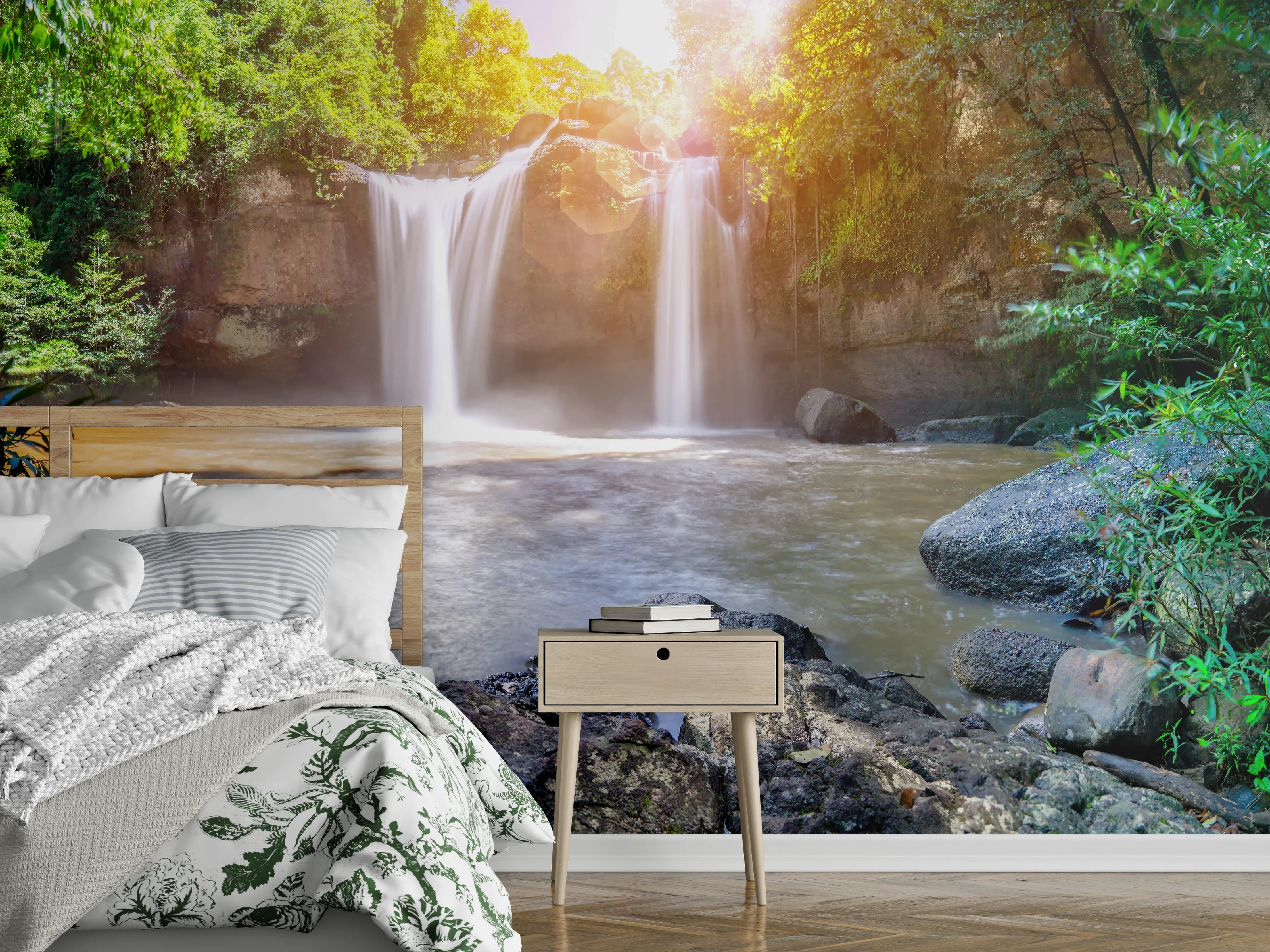 Wandverkleidung Schlafzimmer - Wasserfall in Malaysia - Asien