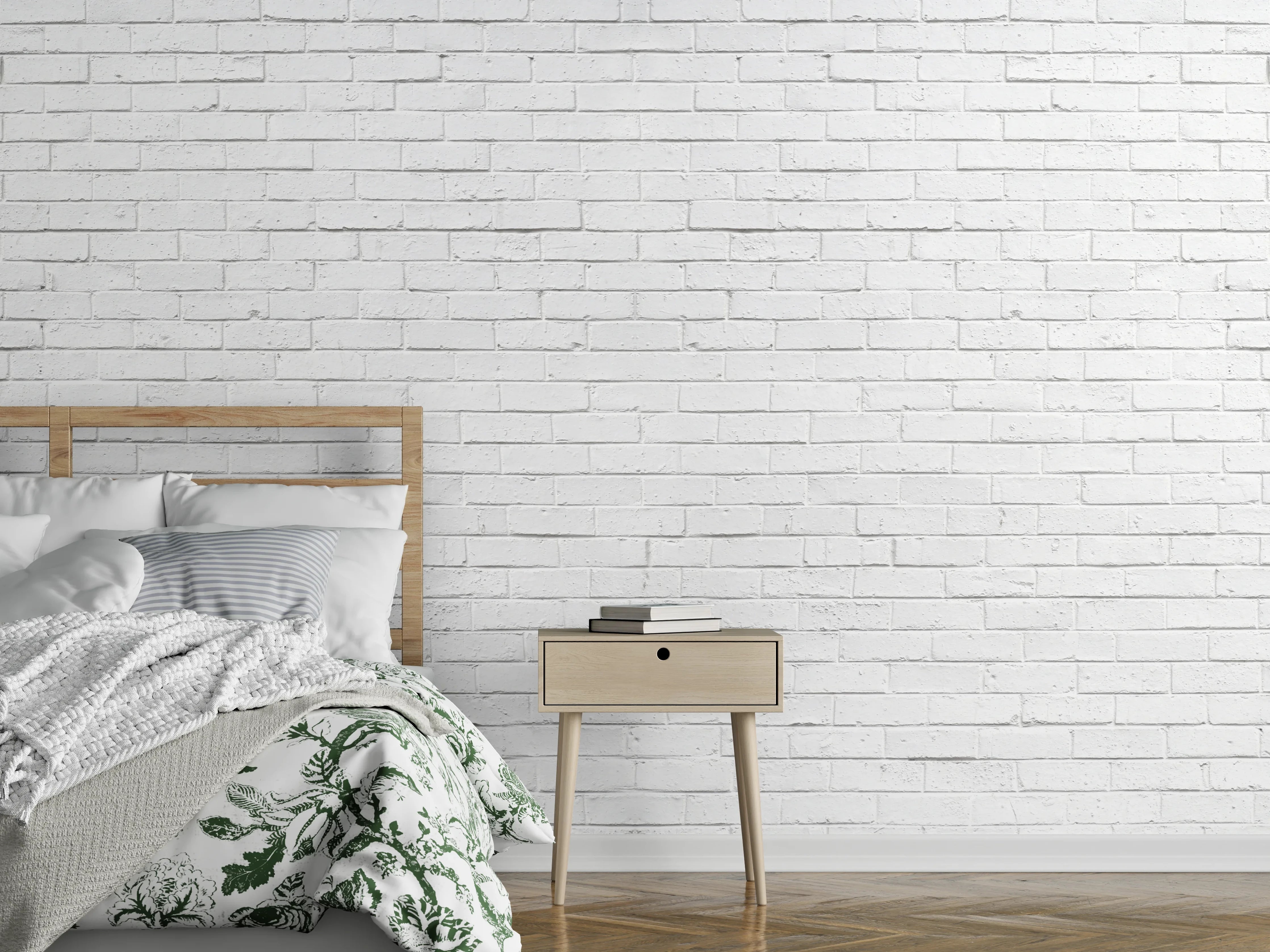 Wandverkleidung Schlafzimmer - Weiße veraltete Backsteinmauer 