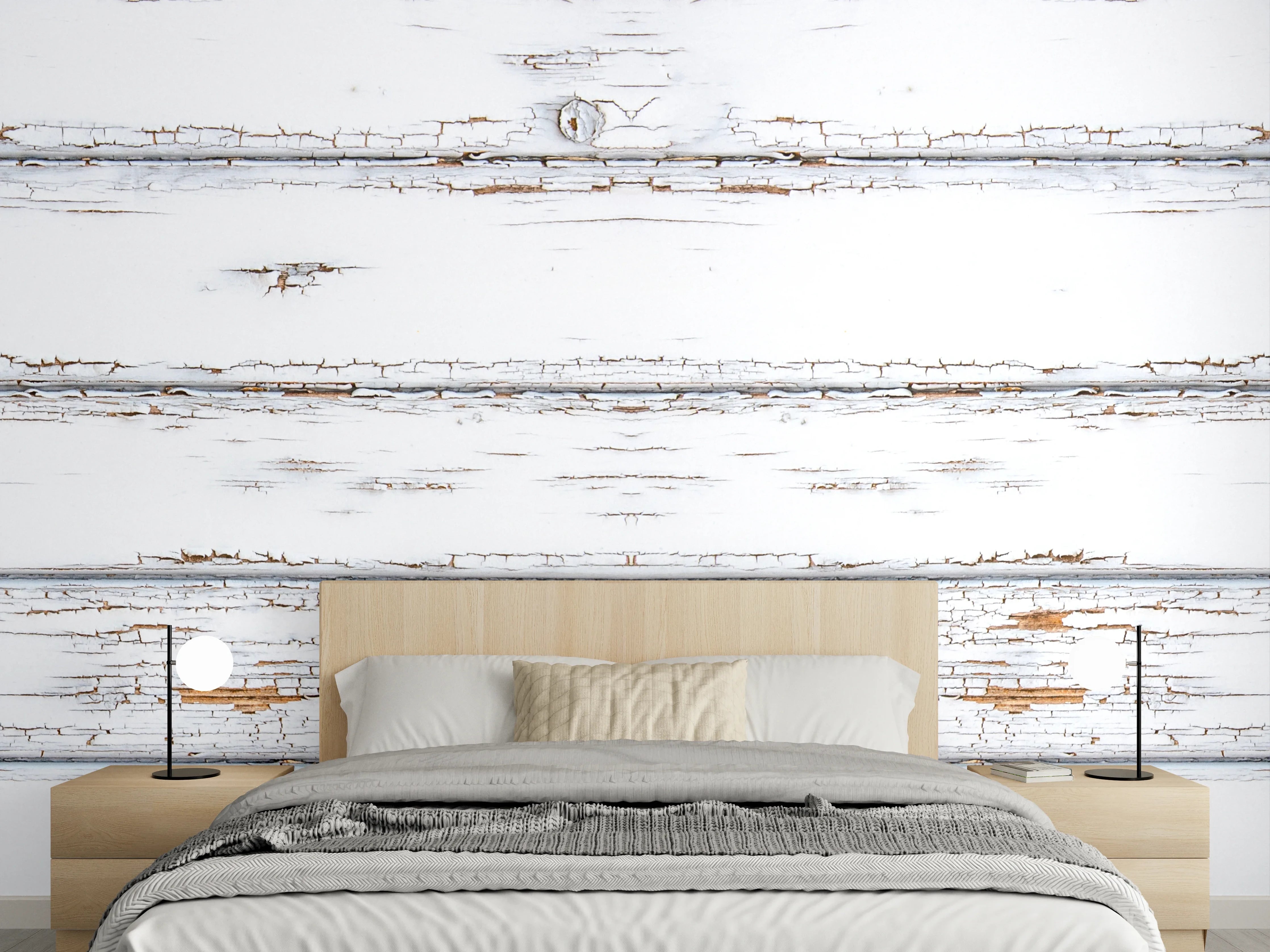 Wandverkleidung Schlafzimmer - Weiße zerfallenden Holz