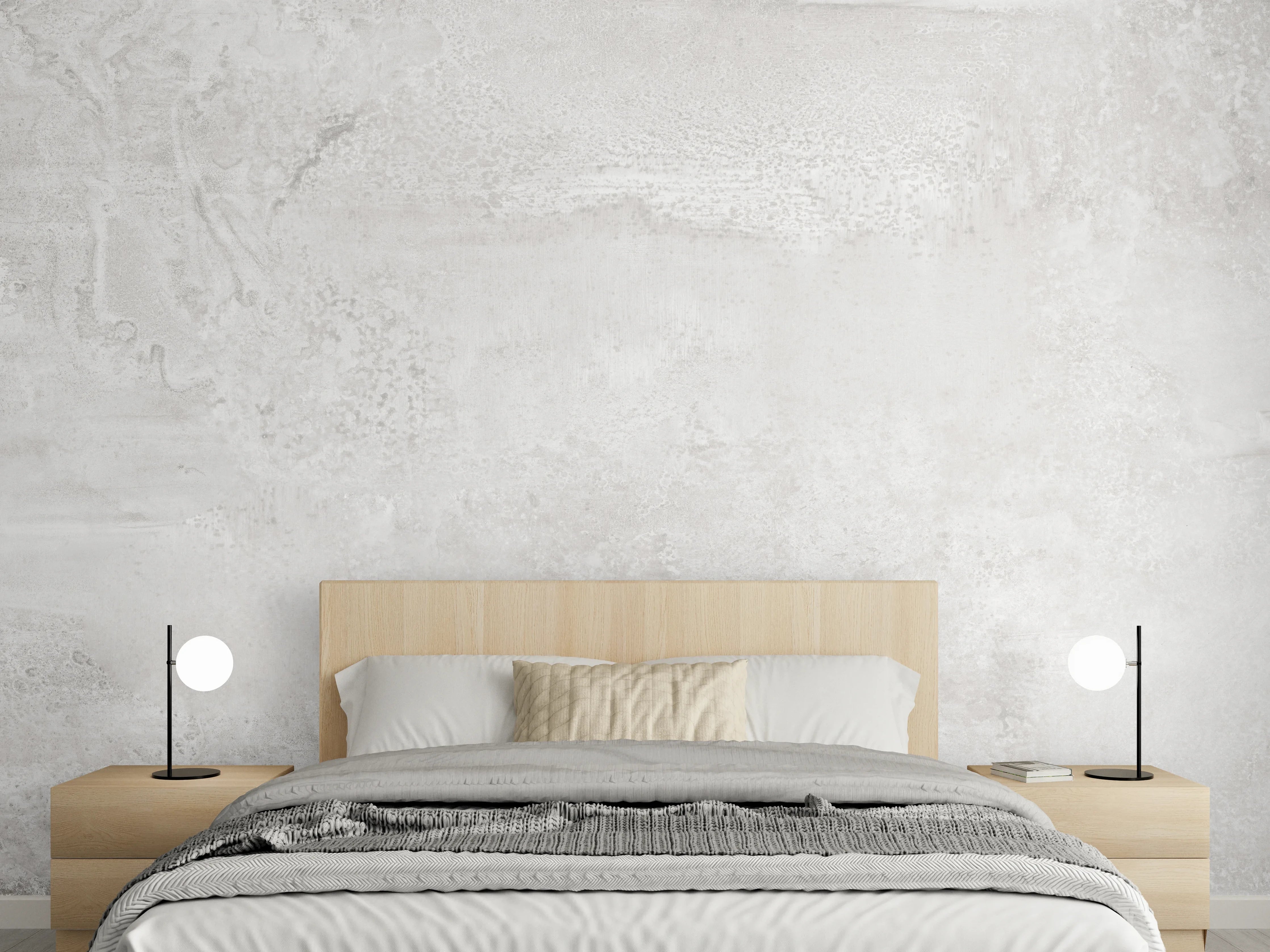 Wandverkleidung Schlafzimmer - Weißer Wandhintergrund