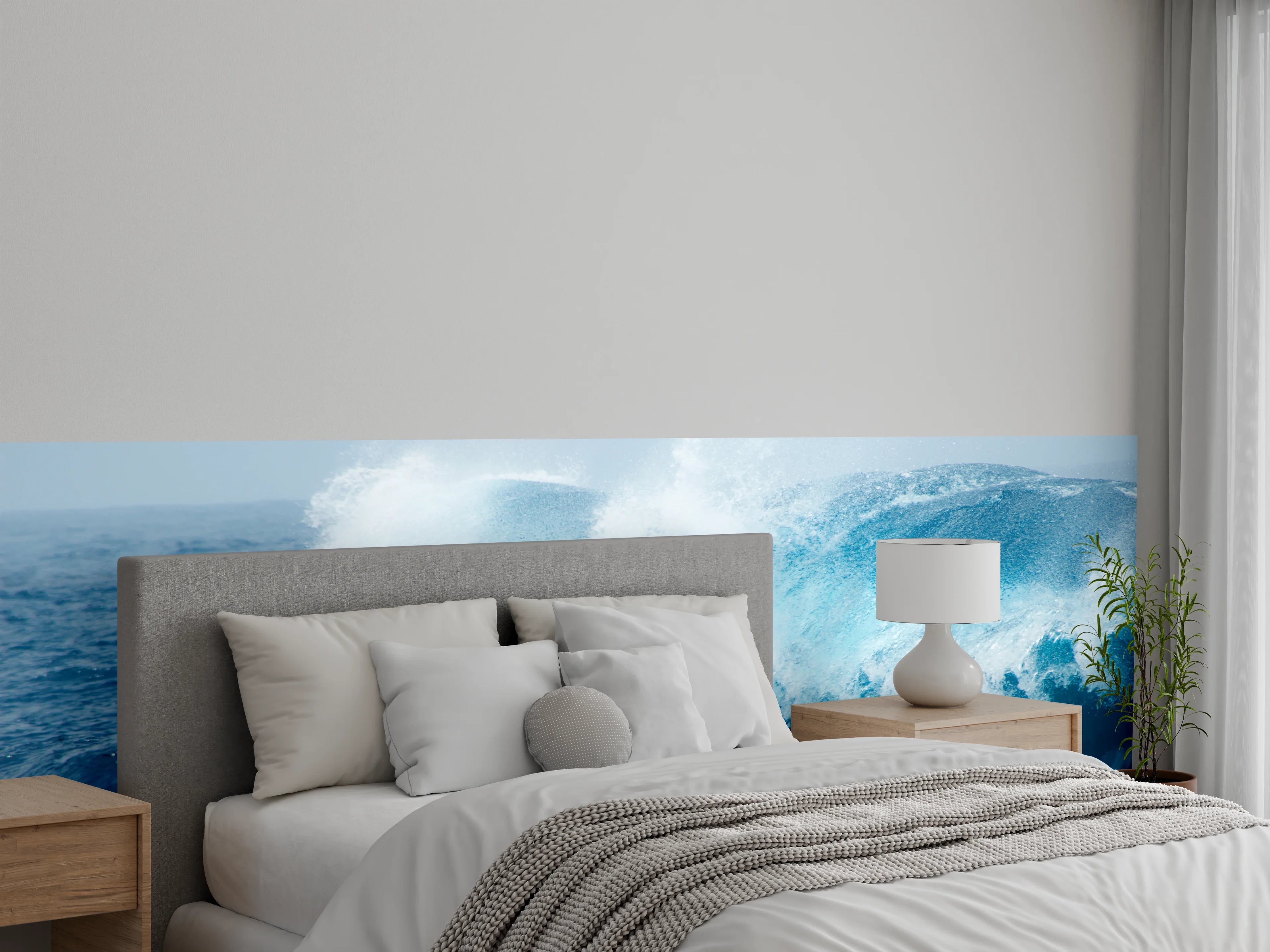 Wandverkleidung Schlafzimmer - Welle trifft Ozean – Meer Fotomotiv