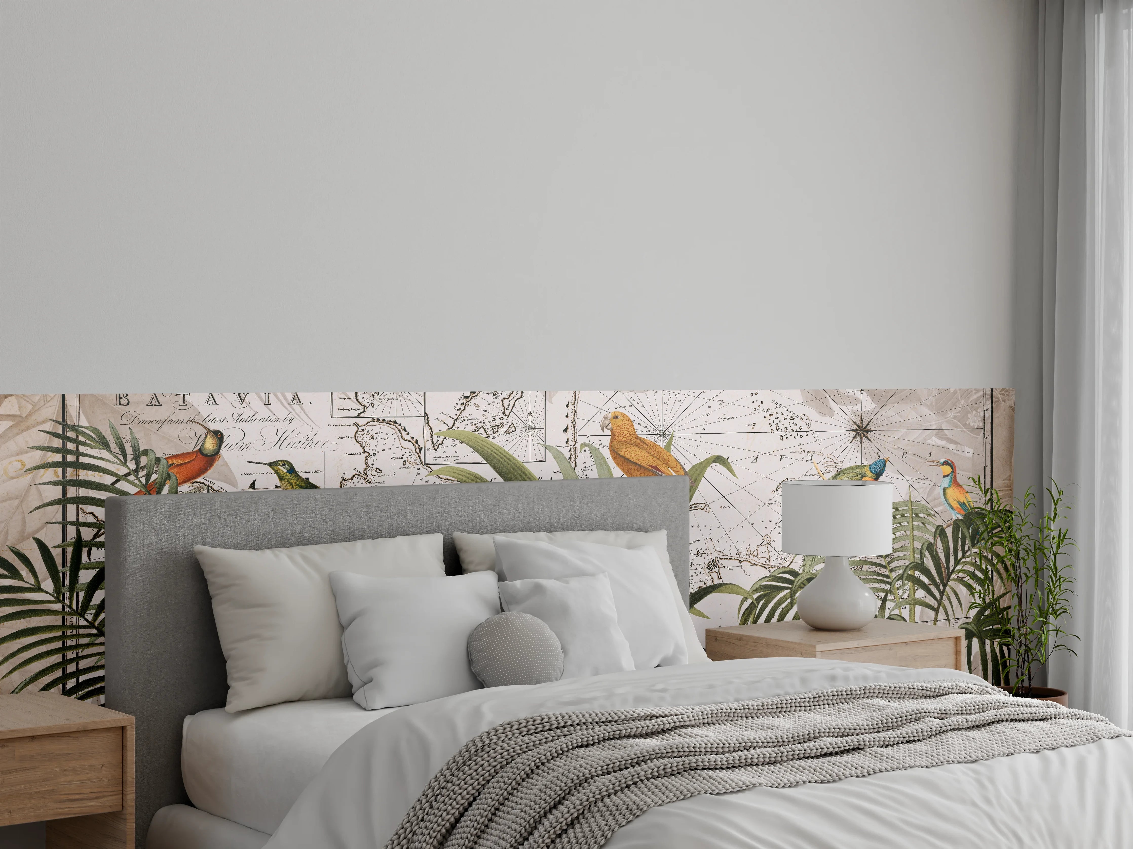 Wandverkleidung Schlafzimmer - Weltkarte - Indonesien