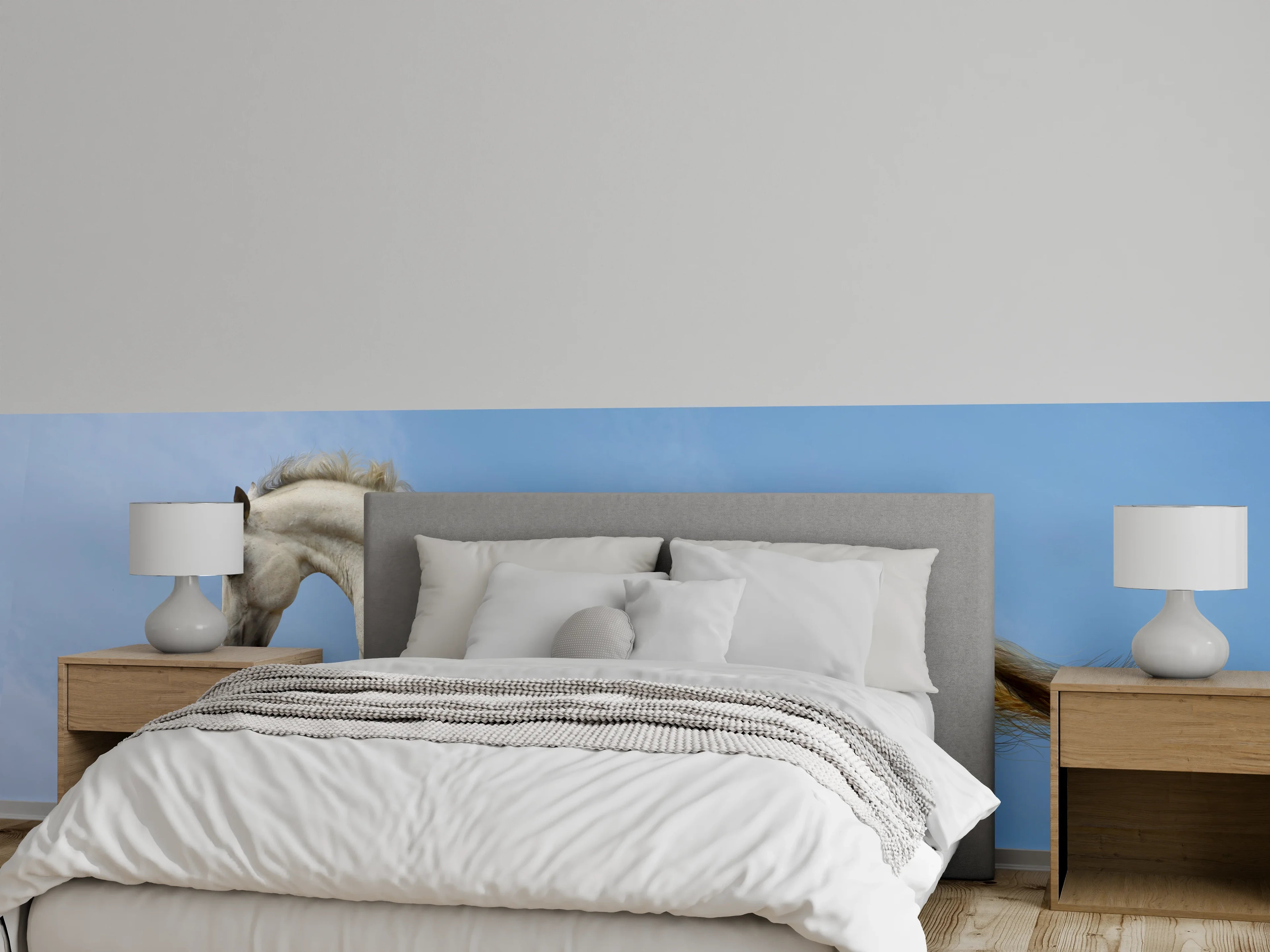 Wandverkleidung Schlafzimmer - Wilder Araber-Hengst 