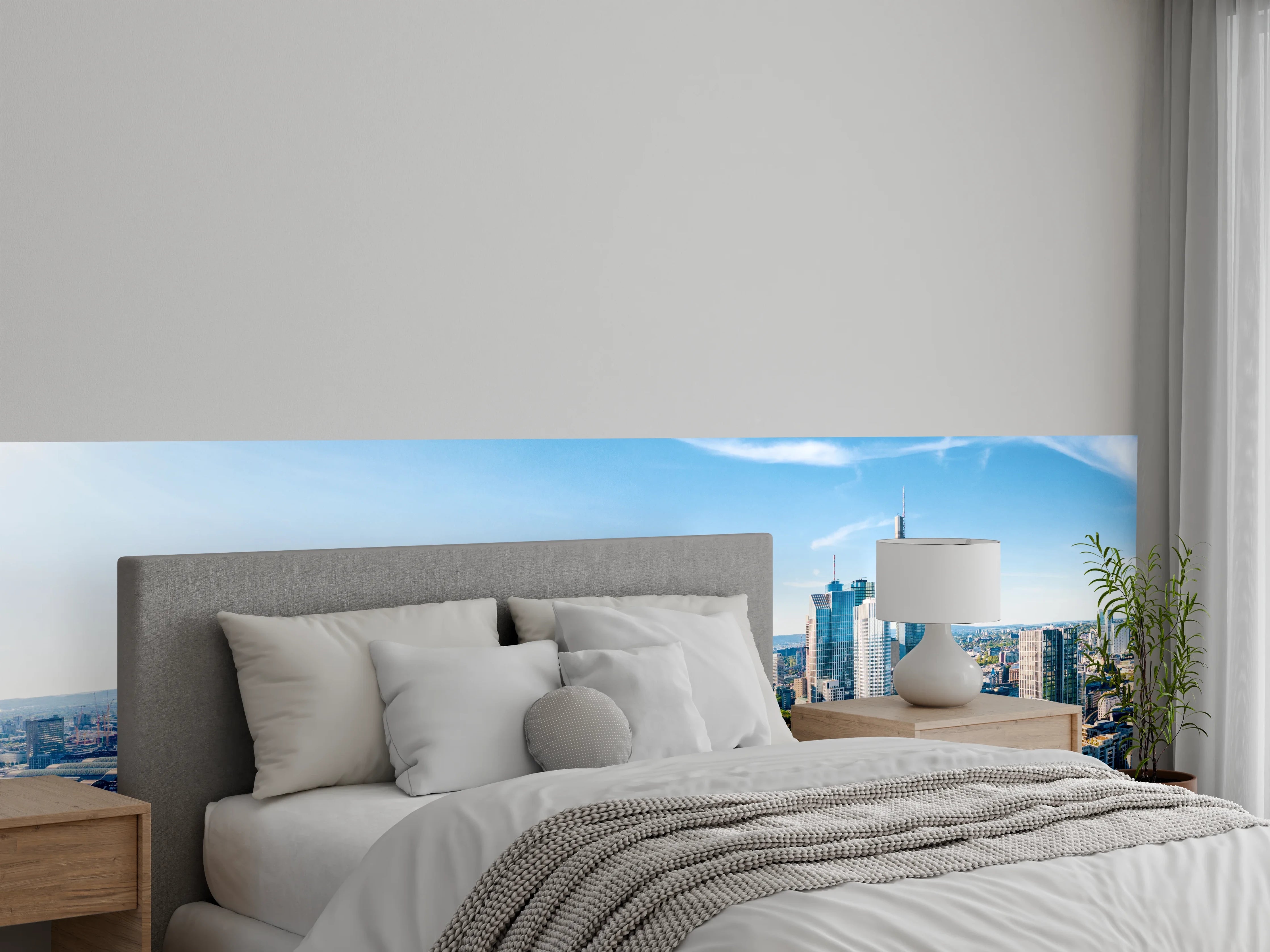 Wandverkleidung Schlafzimmer - Wolkenkratzer -  Frankfurt am Main