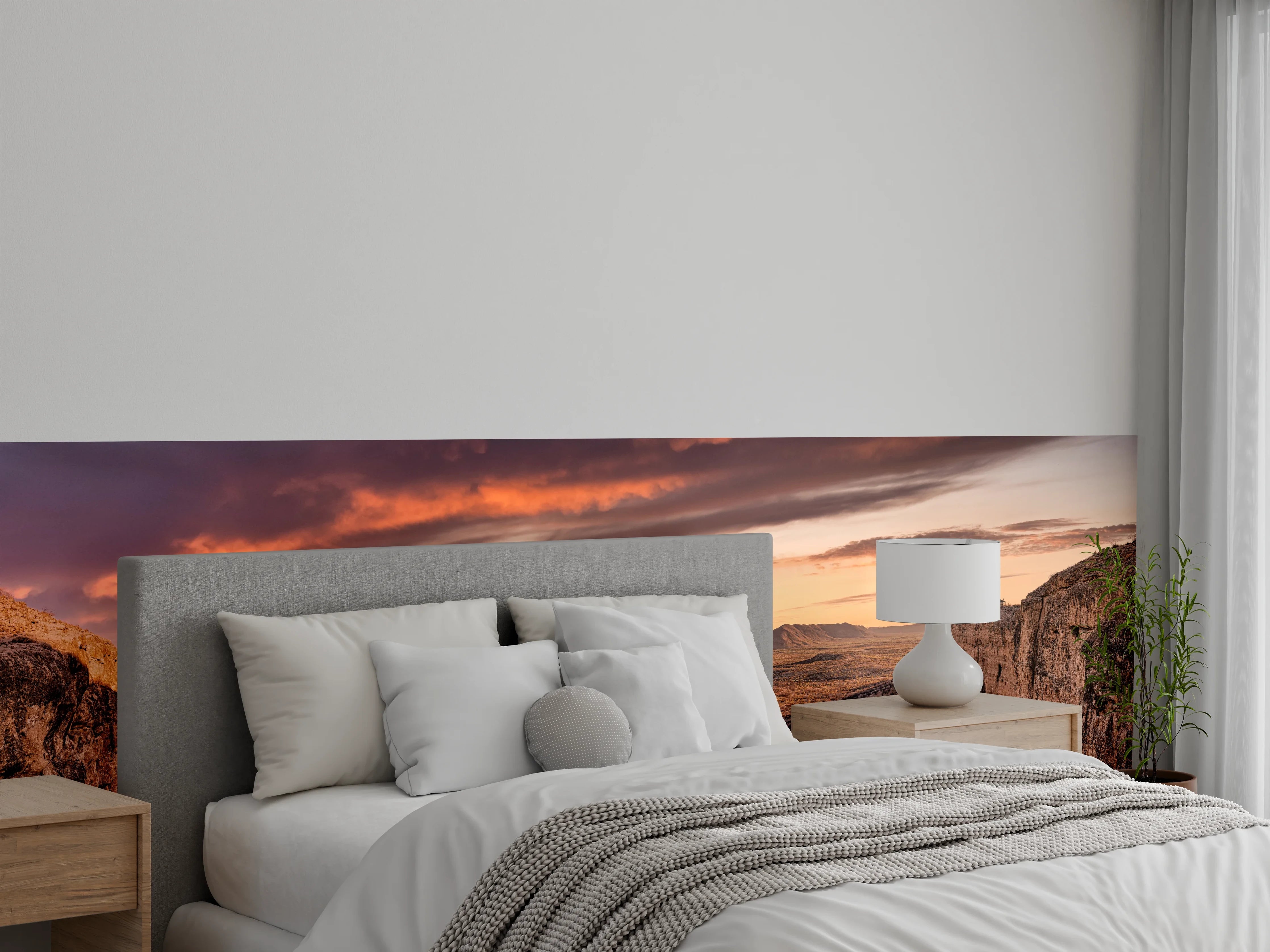 Wandverkleidung Schlafzimmer - Wüstenblick auf Vingerklip Lodge - Nambia Damaraland