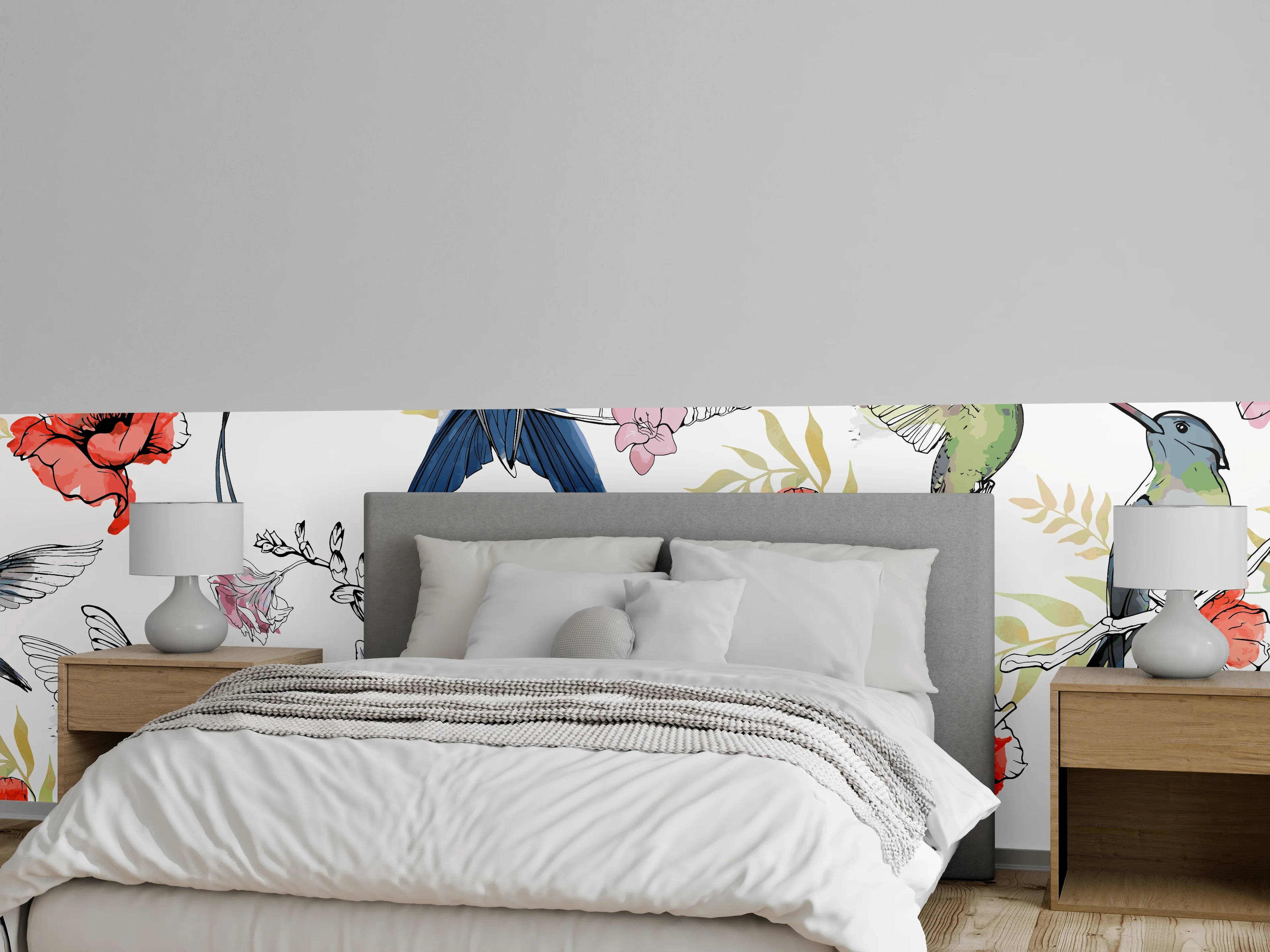 Wandverkleidung Schlafzimmer - Wunderschöne Kolibris