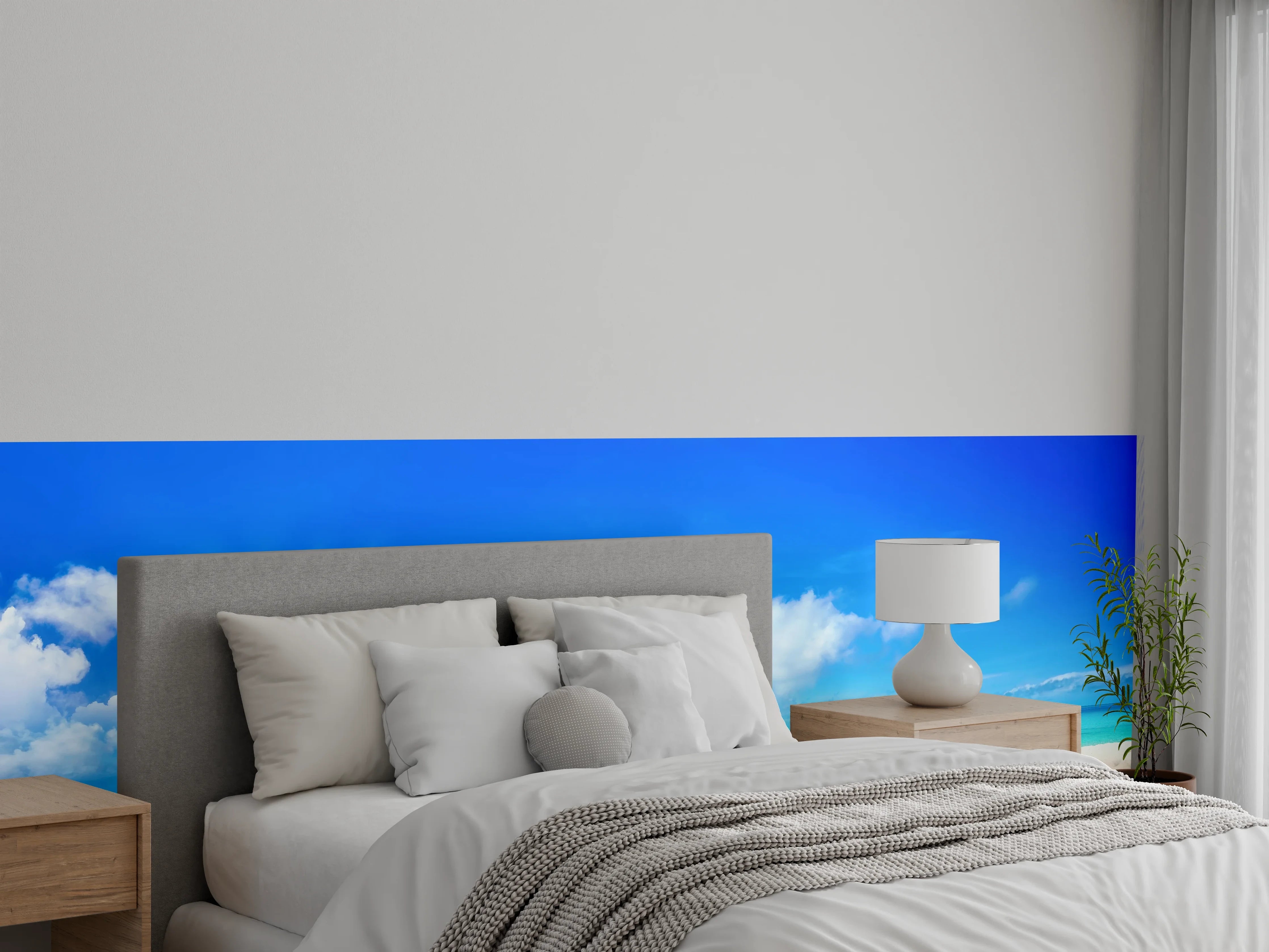 Wandverkleidung Schlafzimmer - Wunderschöner Strand mit hellem Sand