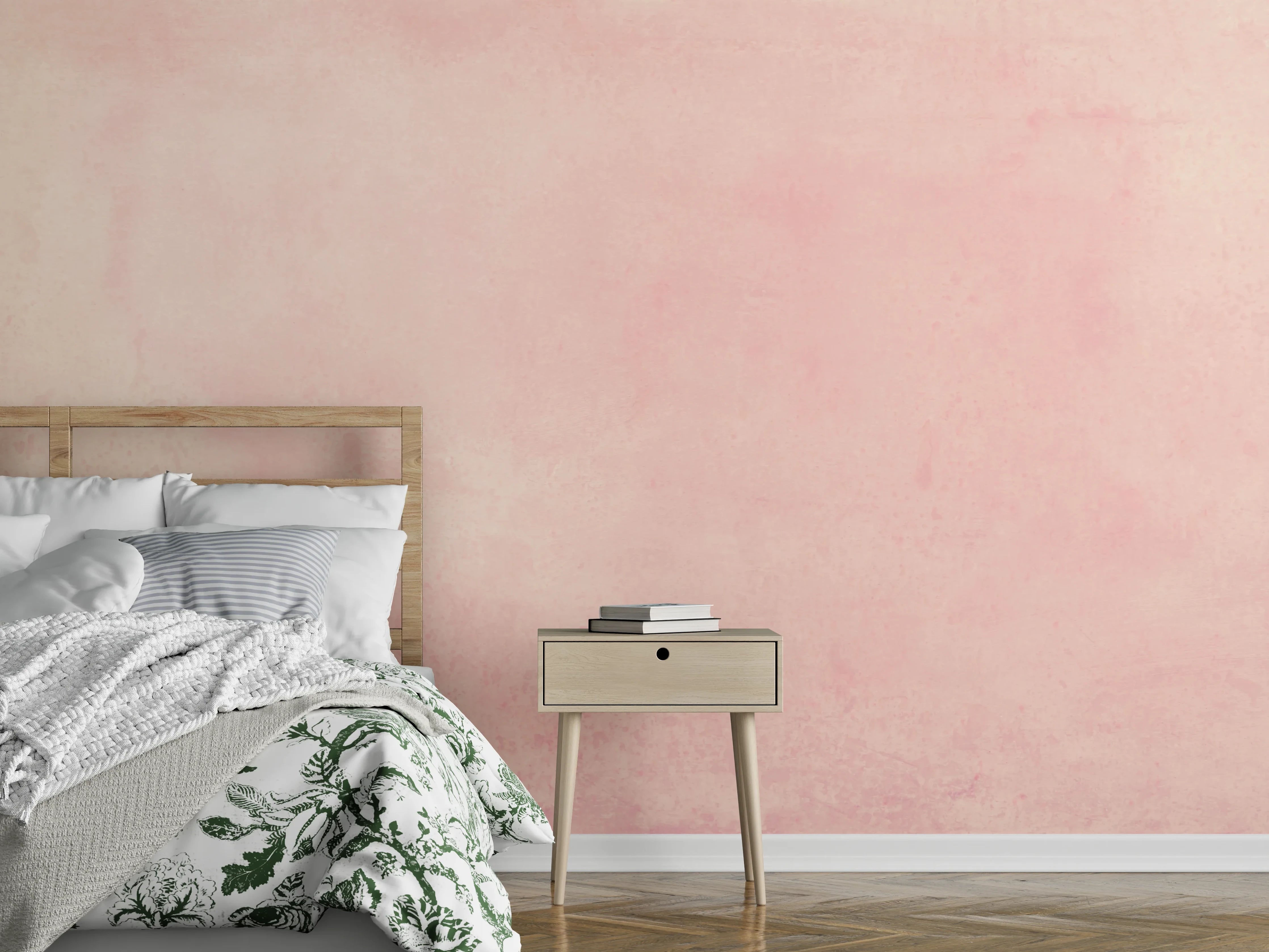 Wandverkleidung Schlafzimmer - Zarte Rosa-Pastell Struktur