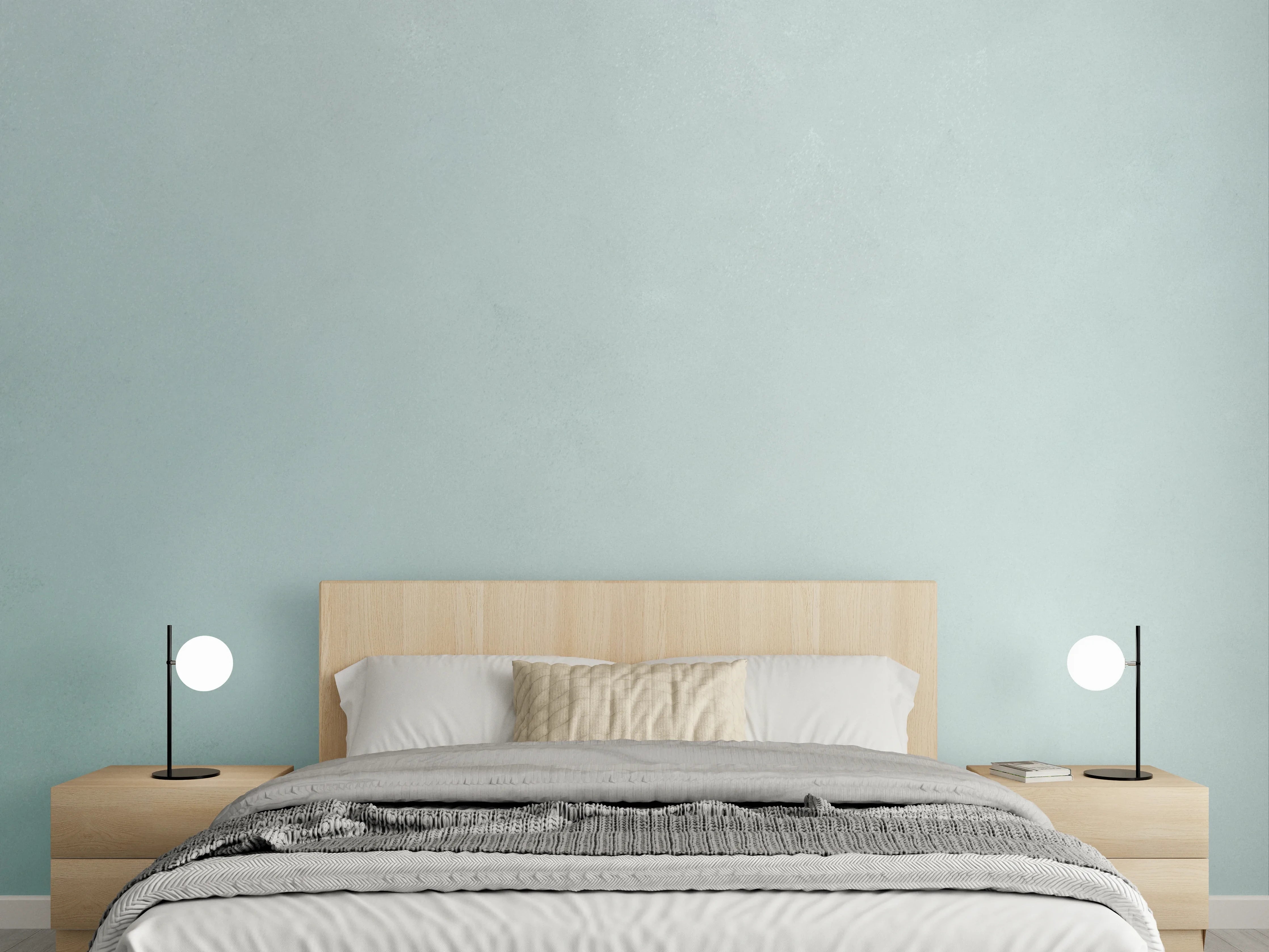 Wandverkleidung Schlafzimmer - Zarter Nebel Weißgrau Wanddekor