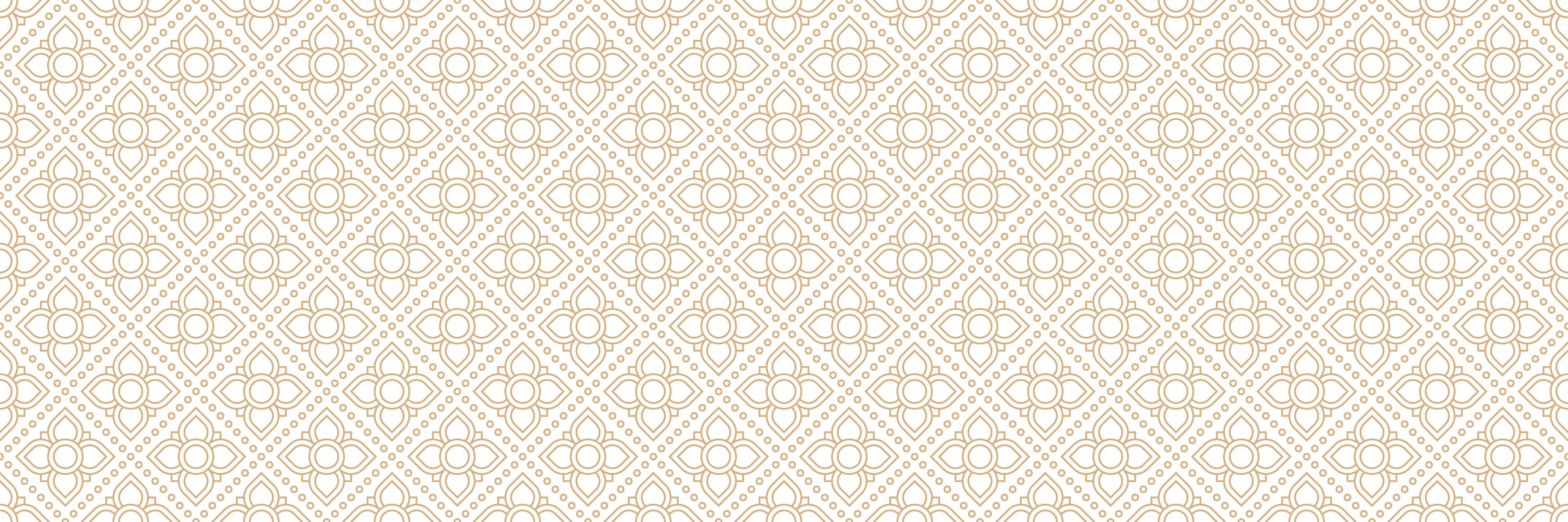 Wandverkleidung Schlafzimmer-Zartes geometrisches Muster in Weiß-Gold