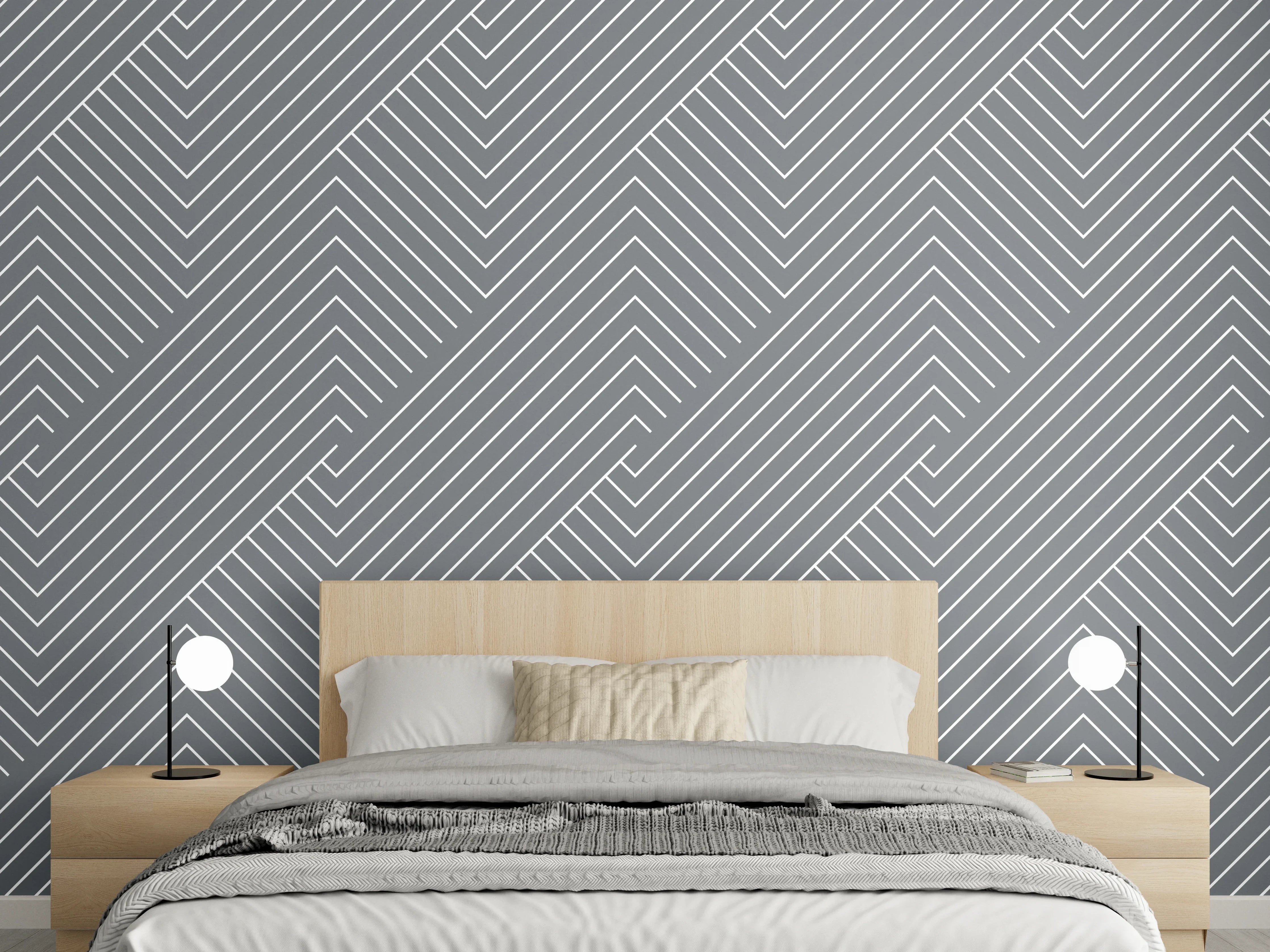 Wandverkleidung Schlafzimmer - Zeitlose Grau- und Weiß-Designs für Wände