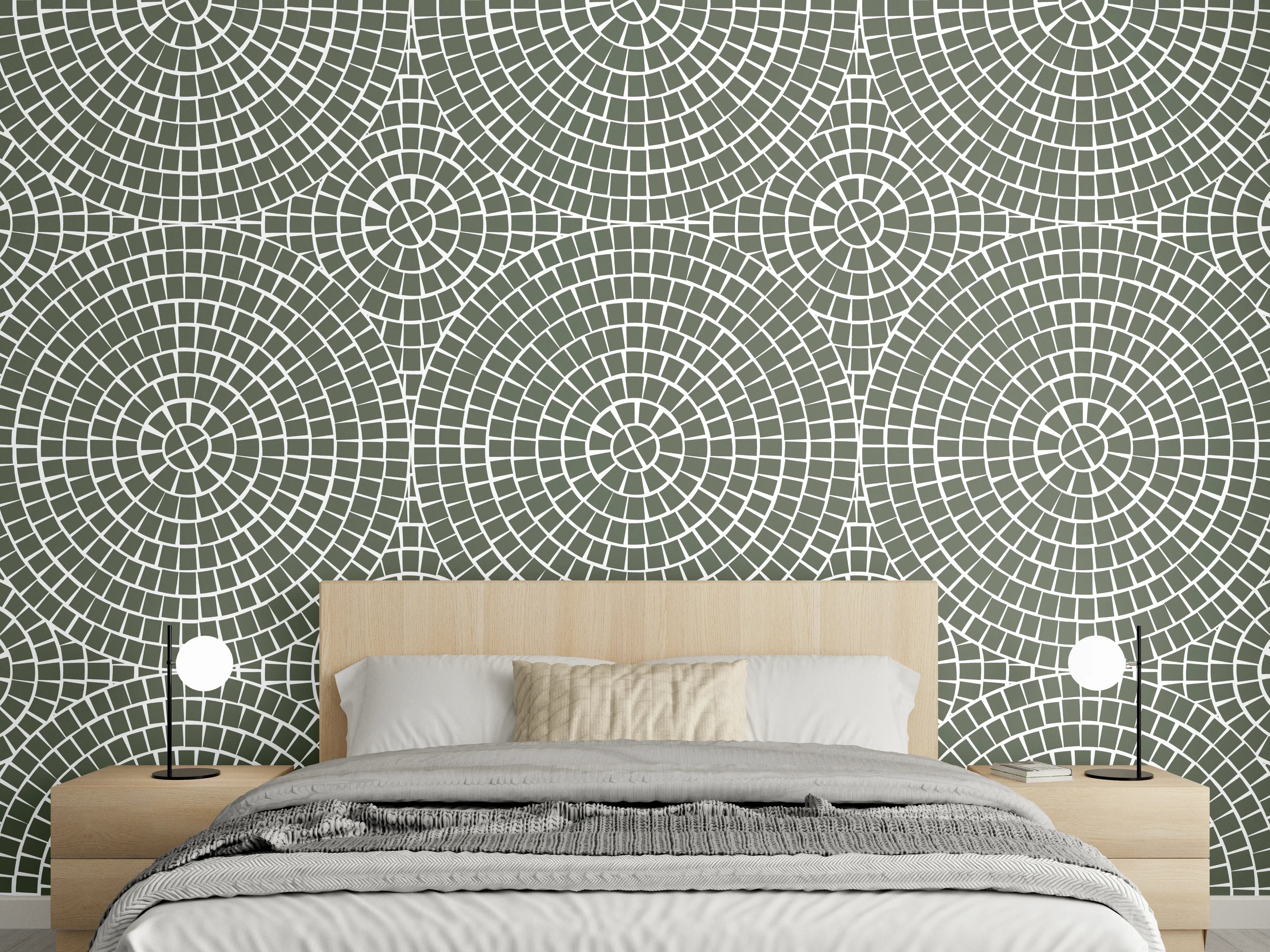 Wandverkleidung Schlafzimmer - Zeitlose Grautöne: Geometrische Musterdesigns
