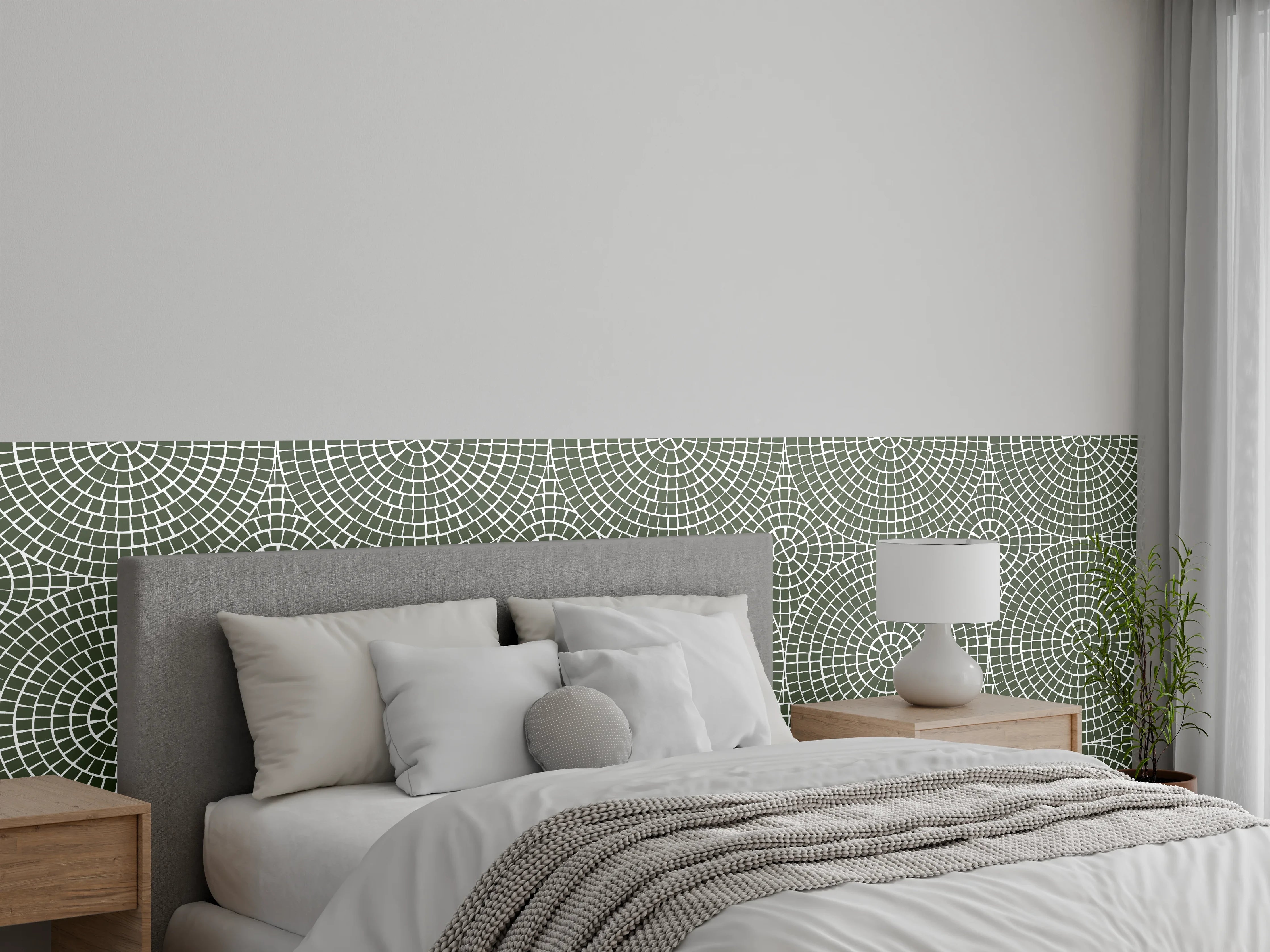 Wandverkleidung Schlafzimmer - Zeitlose Grautöne: Geometrische Musterdesigns