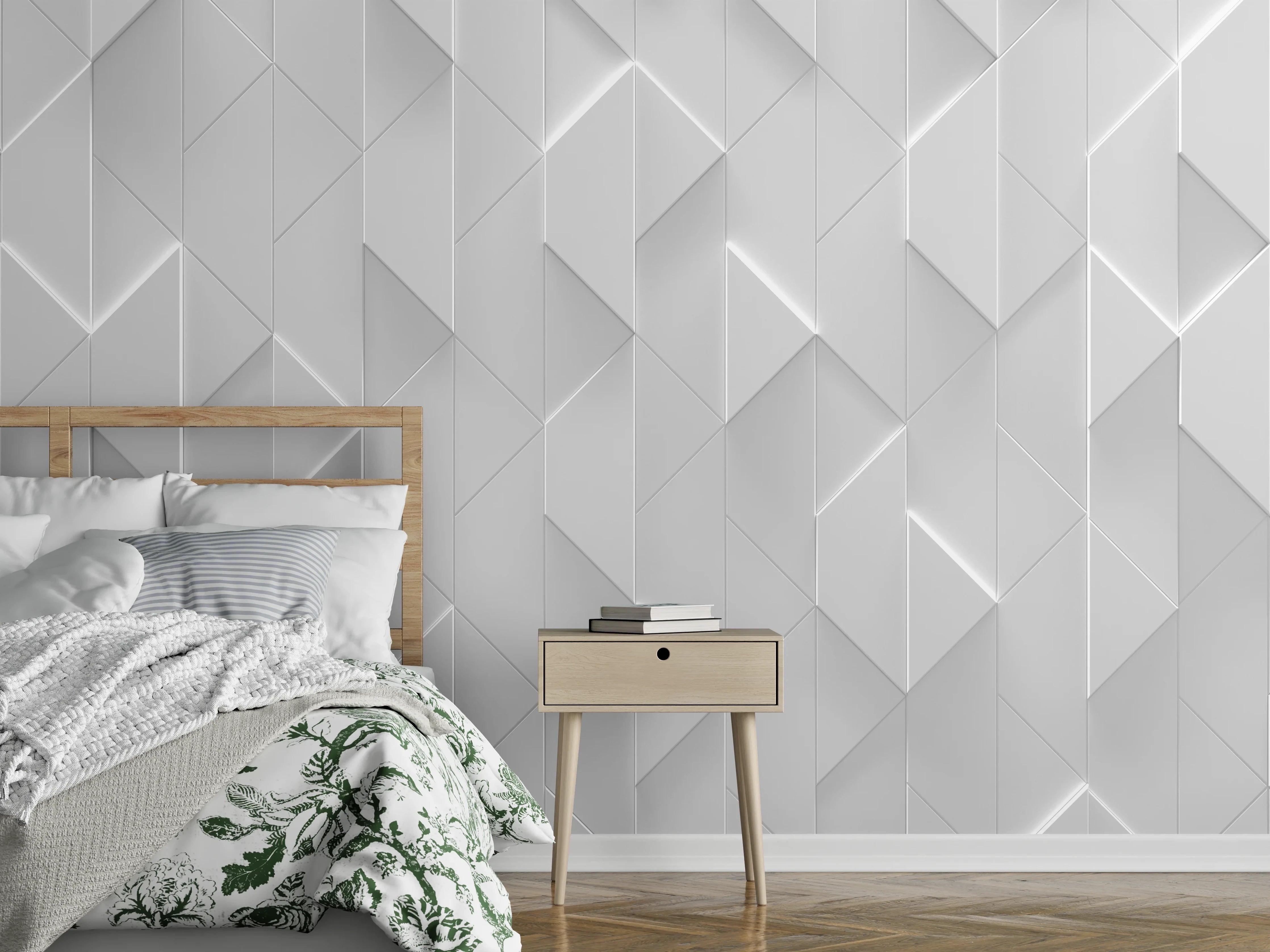 Wandverkleidung Schlafzimmer - Zeitlose Grauweiß-Töne für moderne Wände