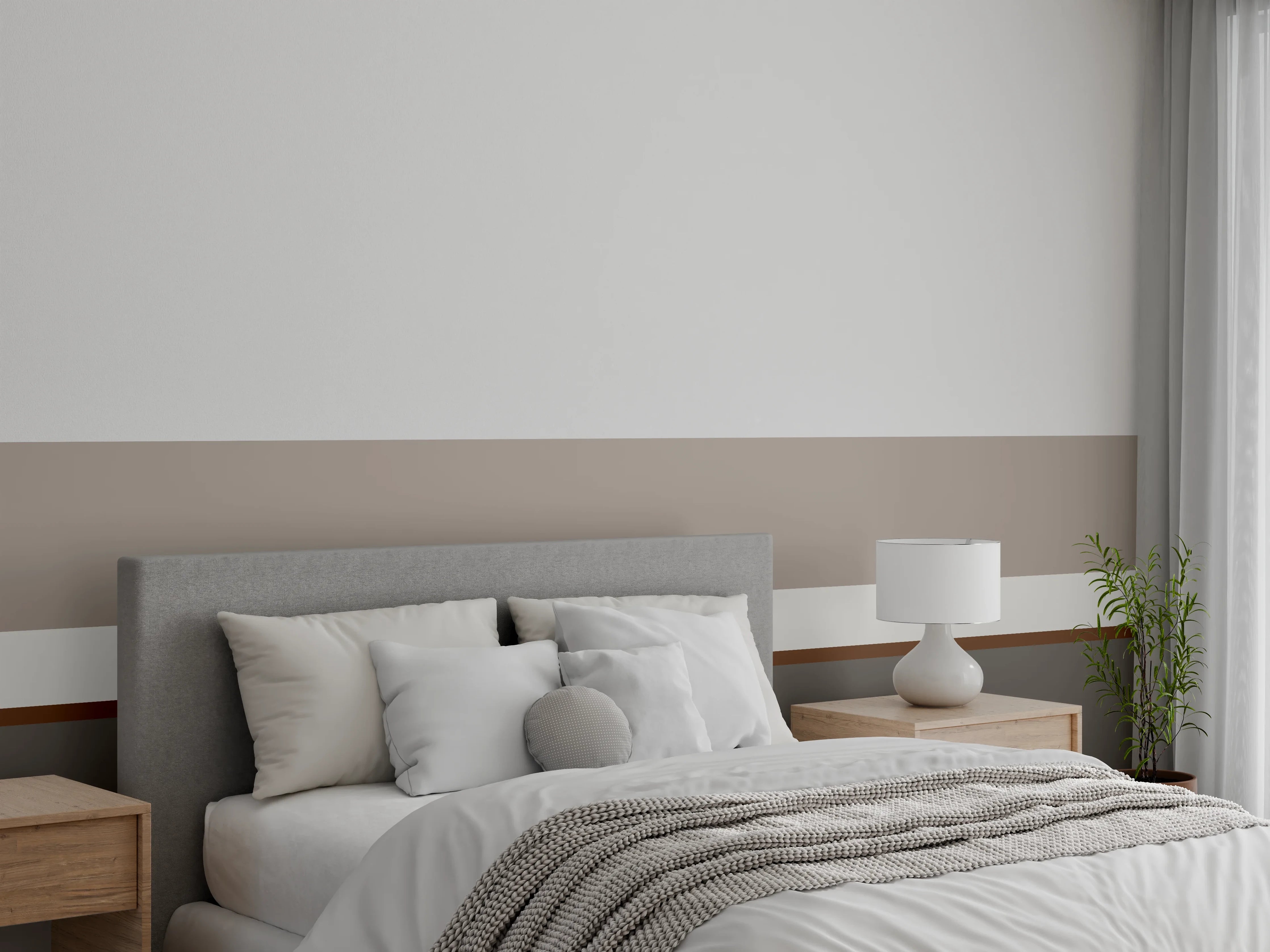 Wandverkleidung Schlafzimmer - Zeitloses Design in Grau und Weiß