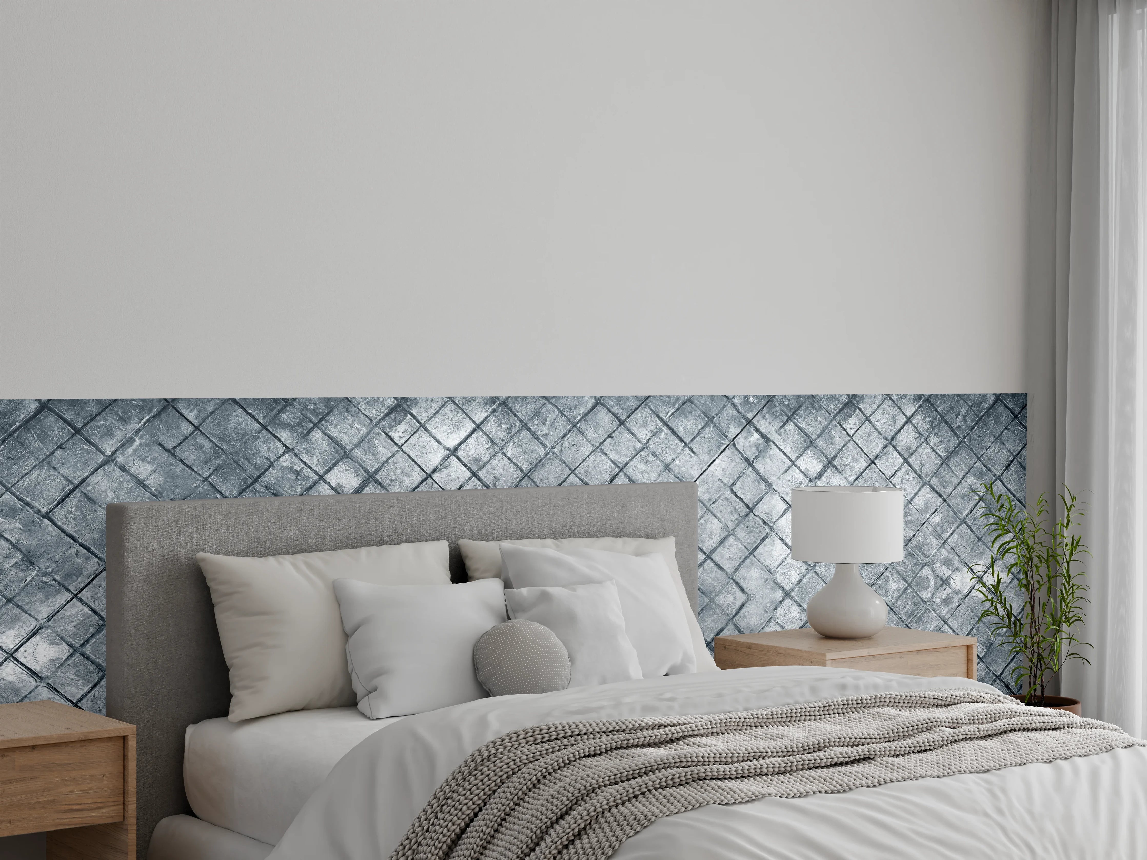 Wandverkleidung Schlafzimmer - Zement oberflächen Textur von Beton
