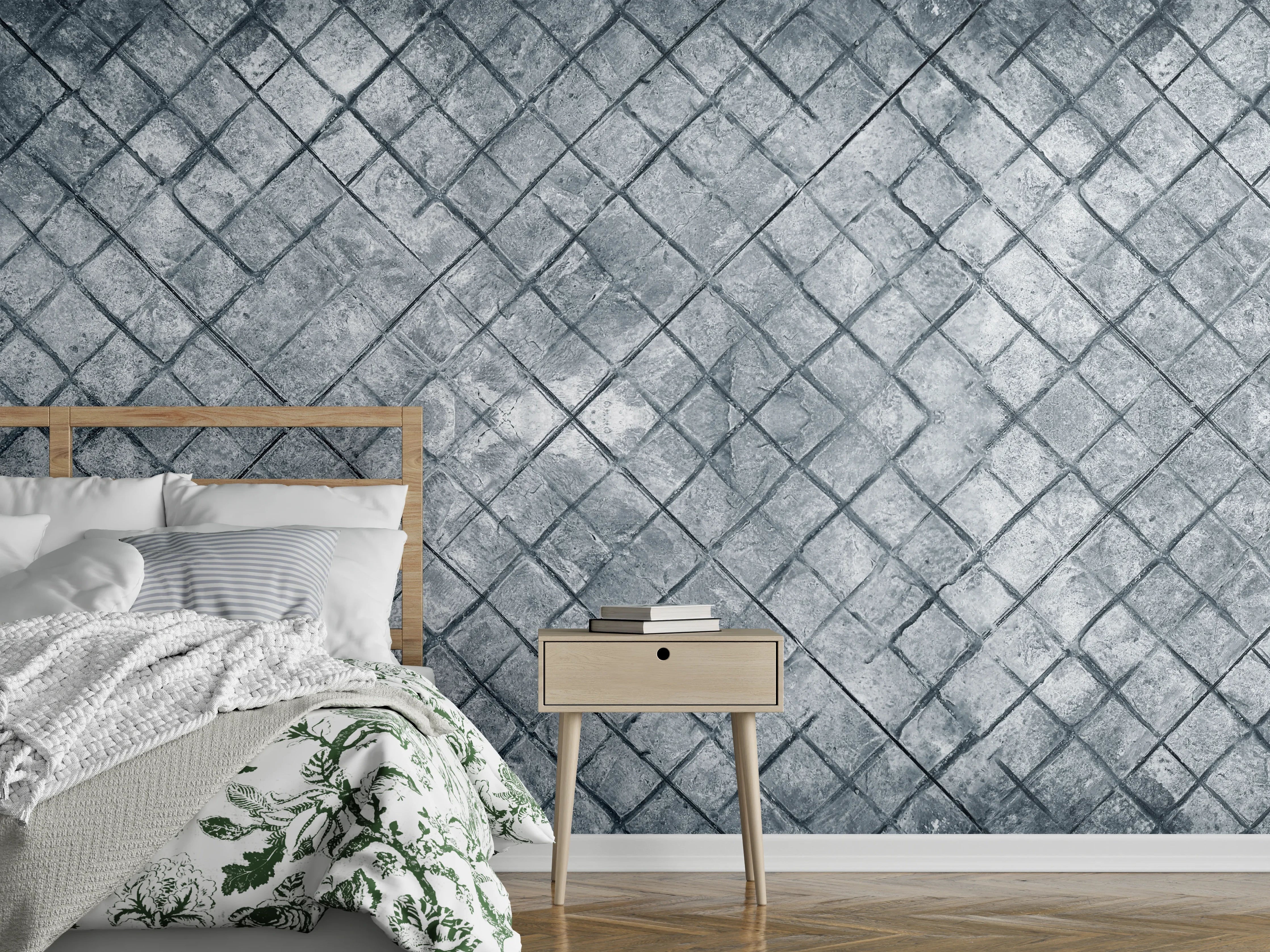 Wandverkleidung Schlafzimmer - Zement oberflächen Textur von Beton