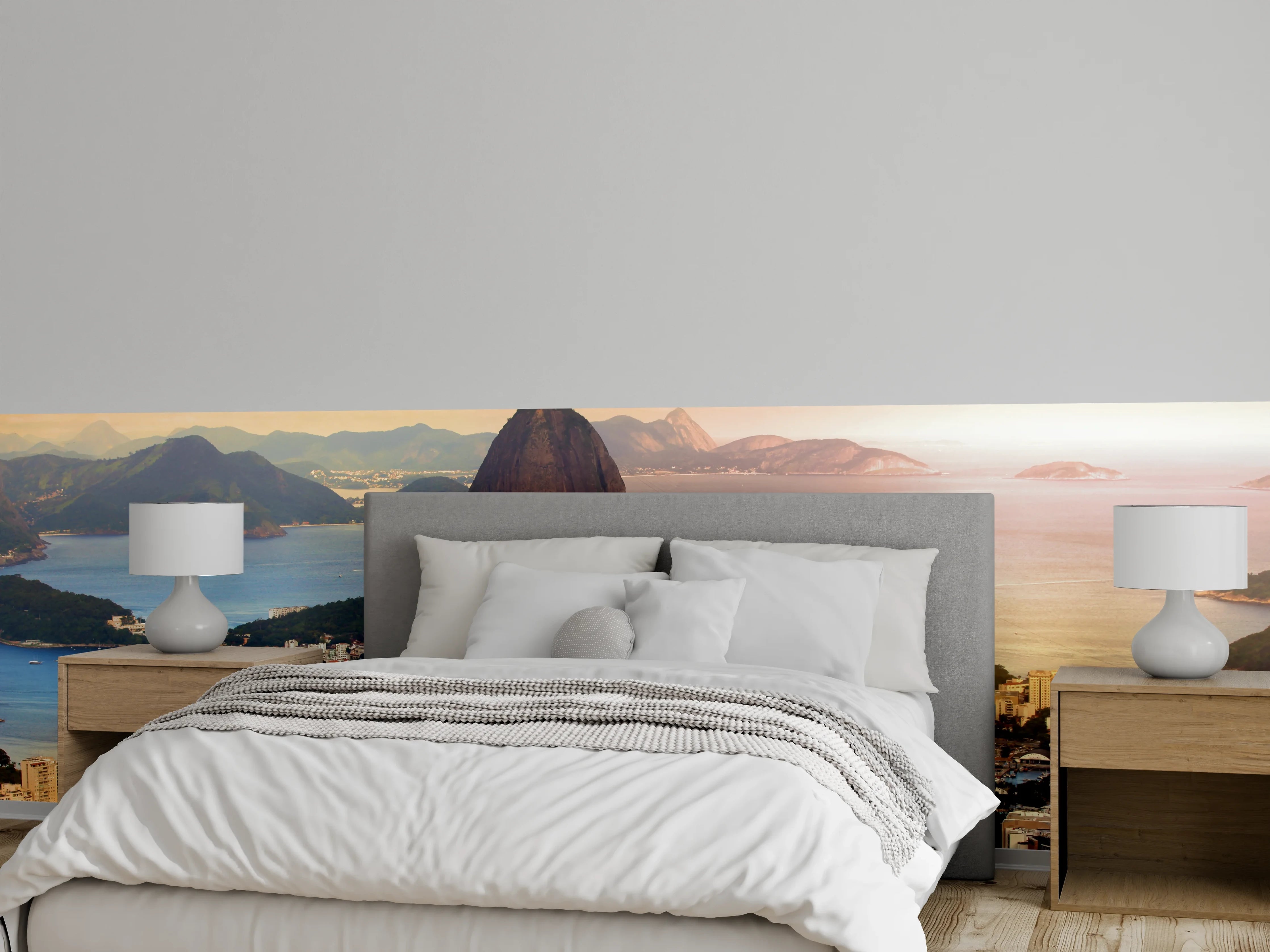 Wandverkleidung Schlafzimmer - Zuckerhut-Panorama Rio de Janeiro Sonnenuntergang