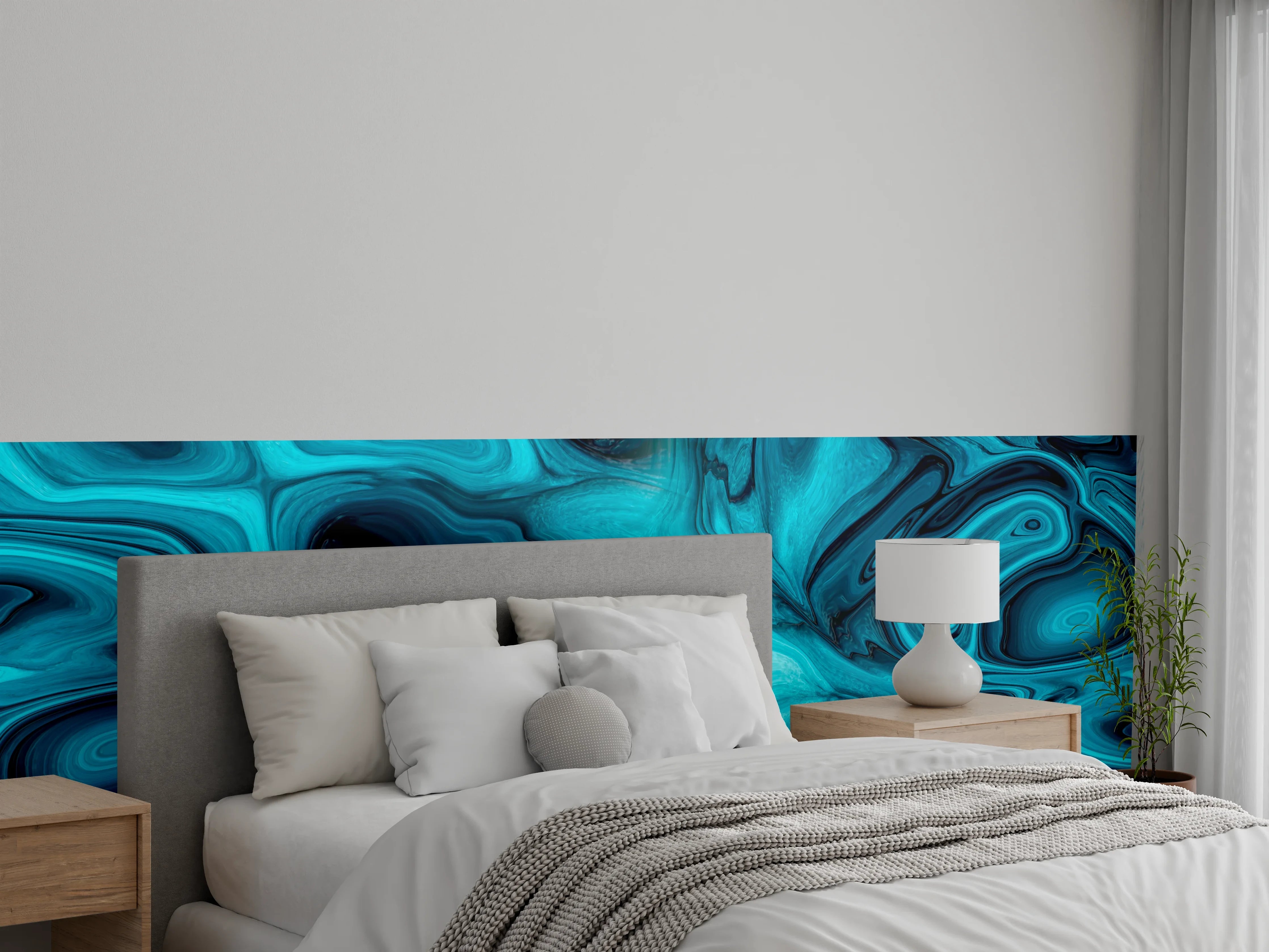 Wandverkleidung Schlafzimmer - flüssiges Acrylharz - Abstrakt