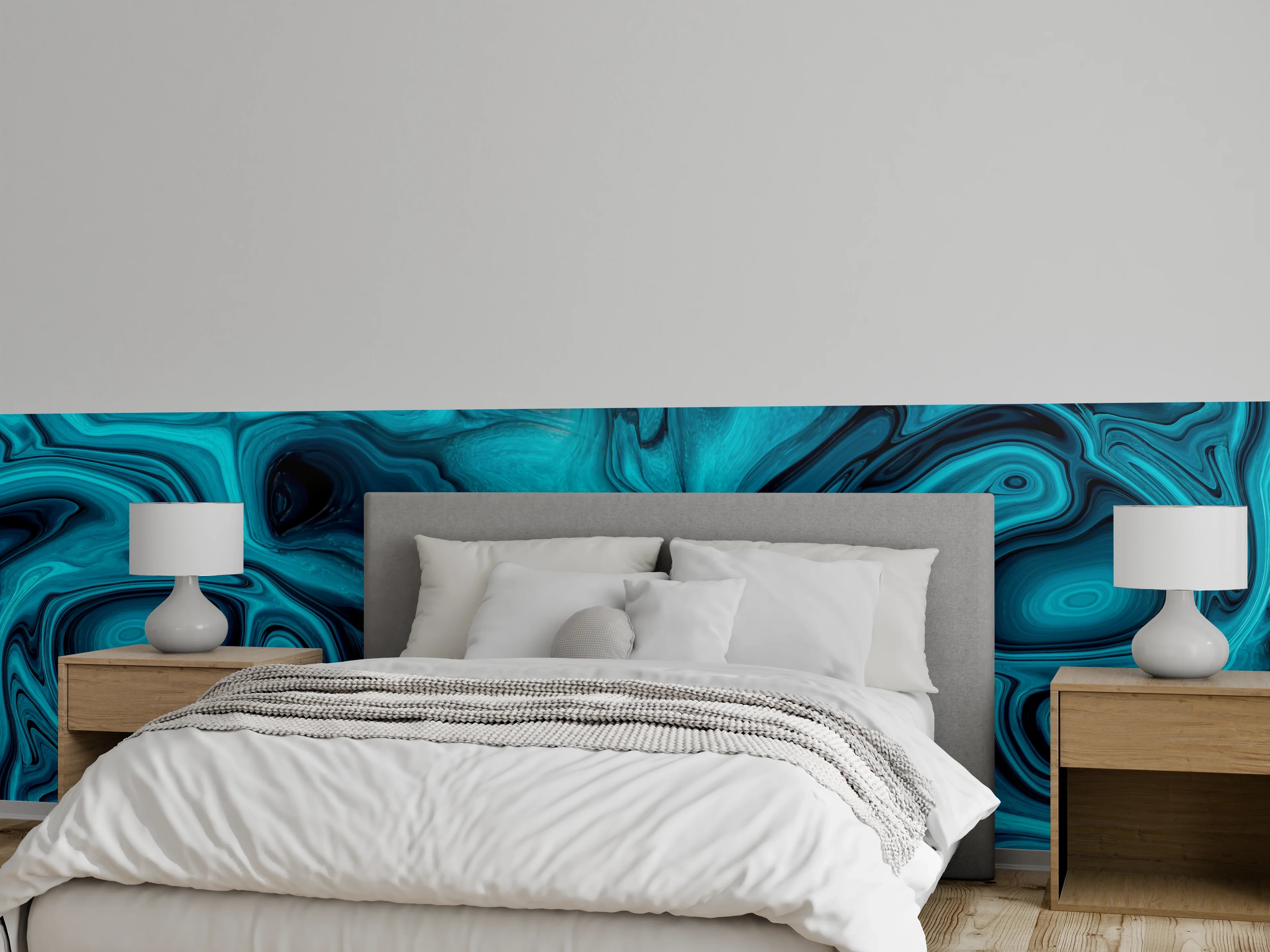 Wandverkleidung Schlafzimmer - flüssiges Acrylharz - Abstrakt